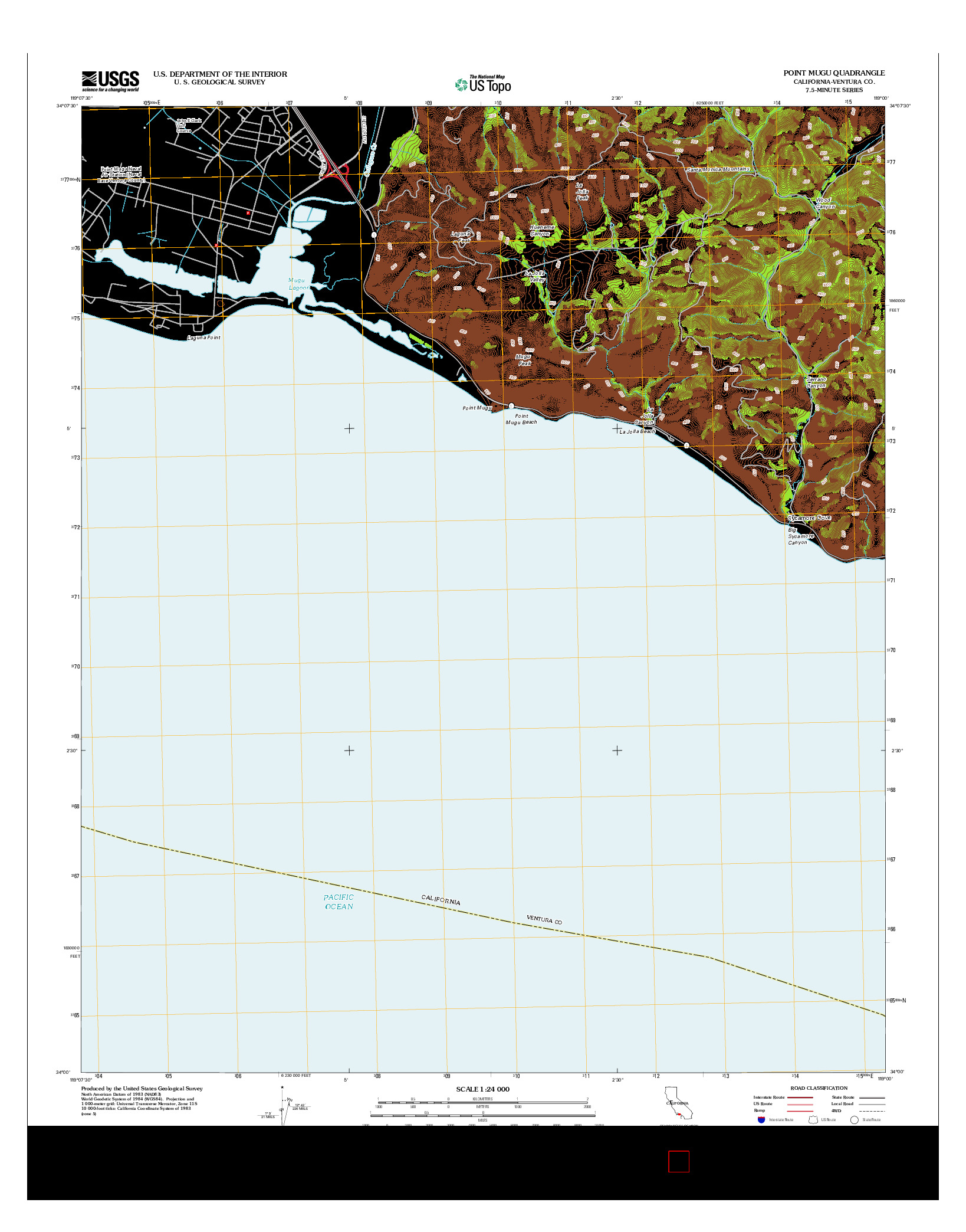 USGS US TOPO 7.5-MINUTE MAP FOR POINT MUGU, CA 2012