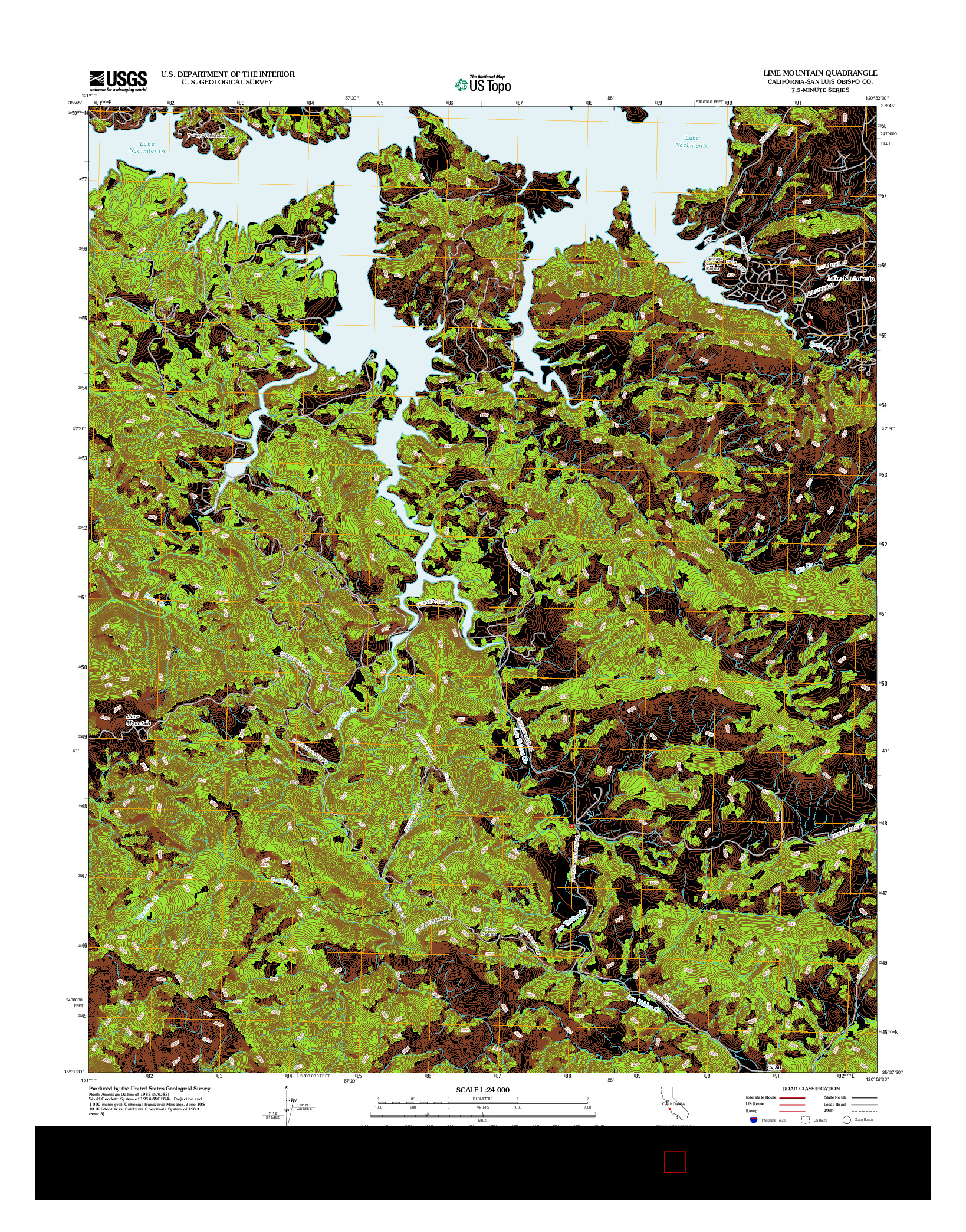 USGS US TOPO 7.5-MINUTE MAP FOR LIME MOUNTAIN, CA 2012