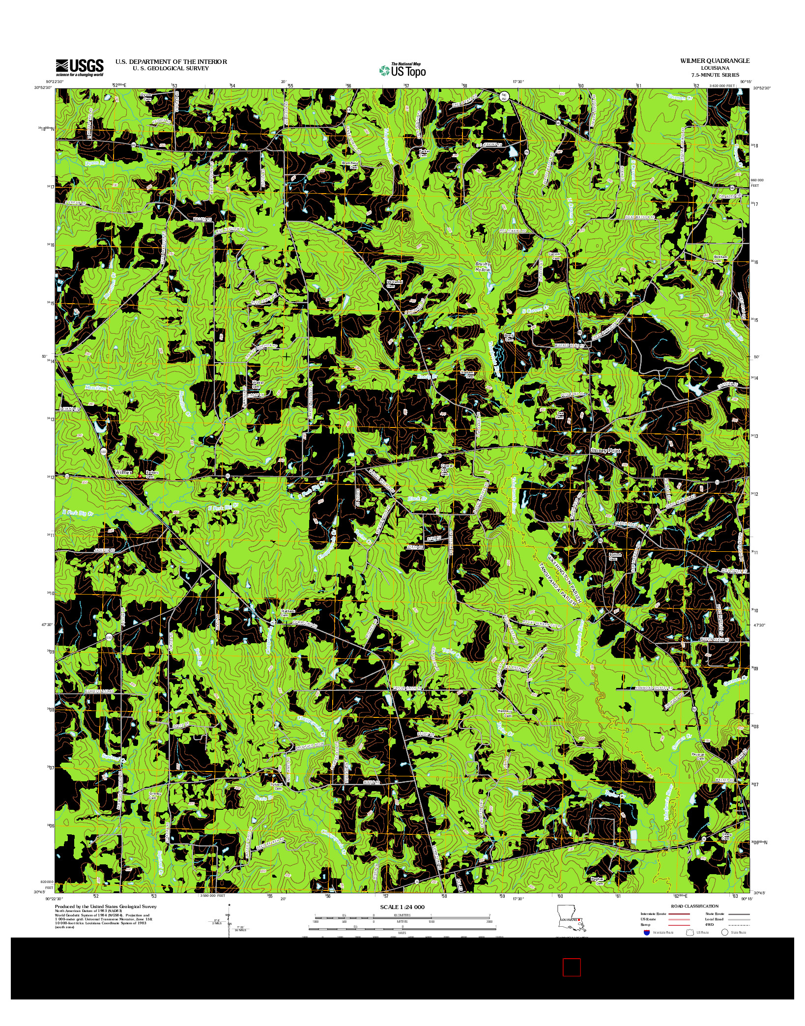 USGS US TOPO 7.5-MINUTE MAP FOR WILMER, LA 2012