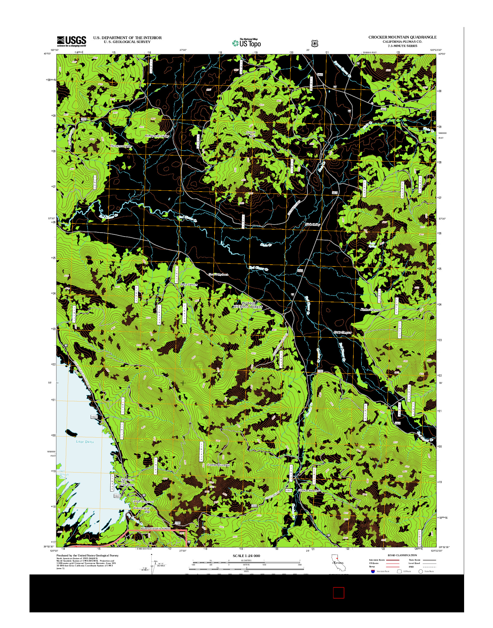 USGS US TOPO 7.5-MINUTE MAP FOR CROCKER MOUNTAIN, CA 2012