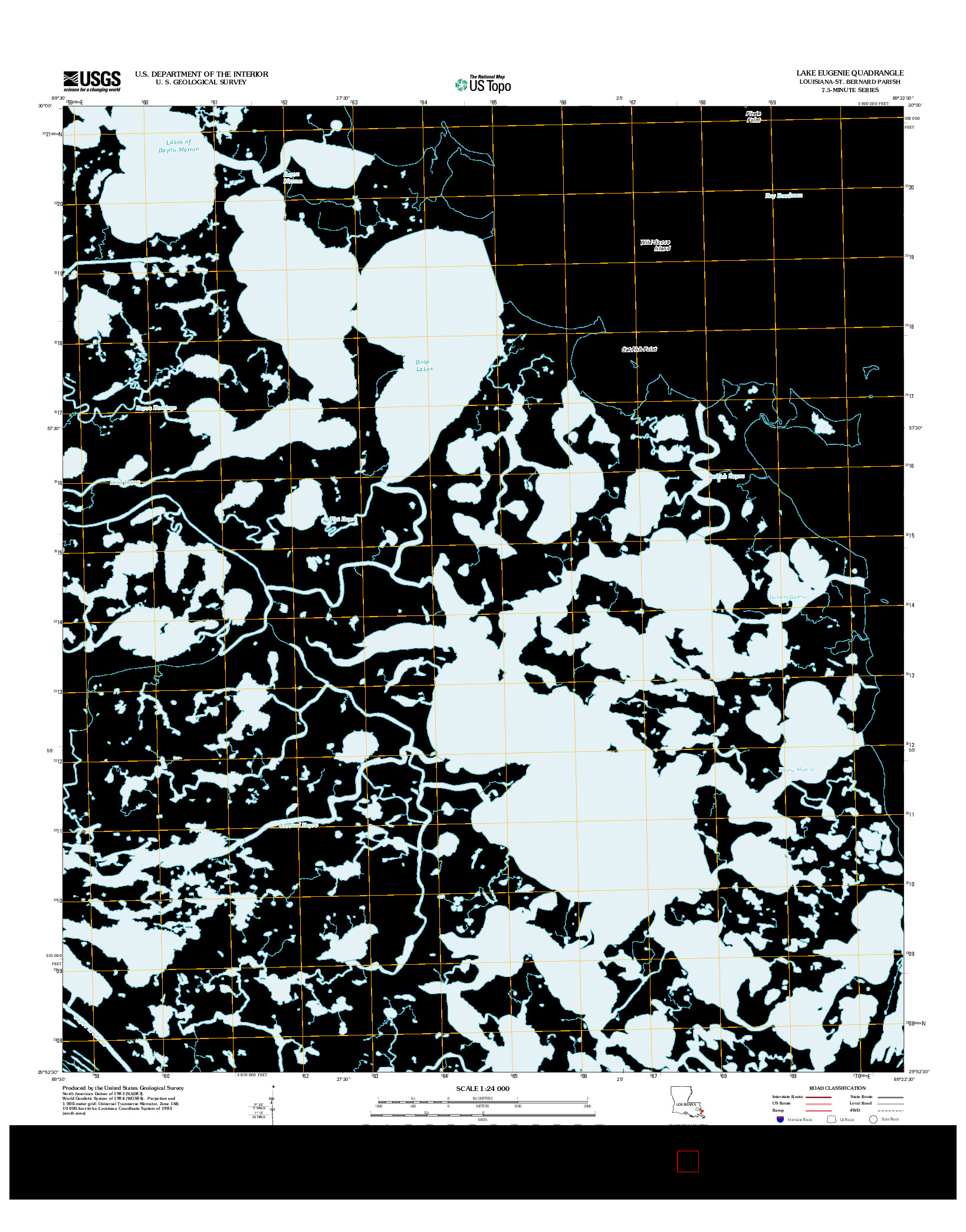 USGS US TOPO 7.5-MINUTE MAP FOR LAKE EUGENIE, LA 2012