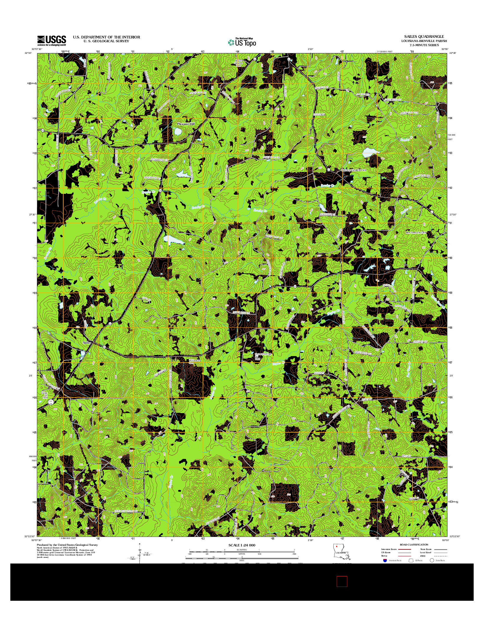 USGS US TOPO 7.5-MINUTE MAP FOR SAILES, LA 2012