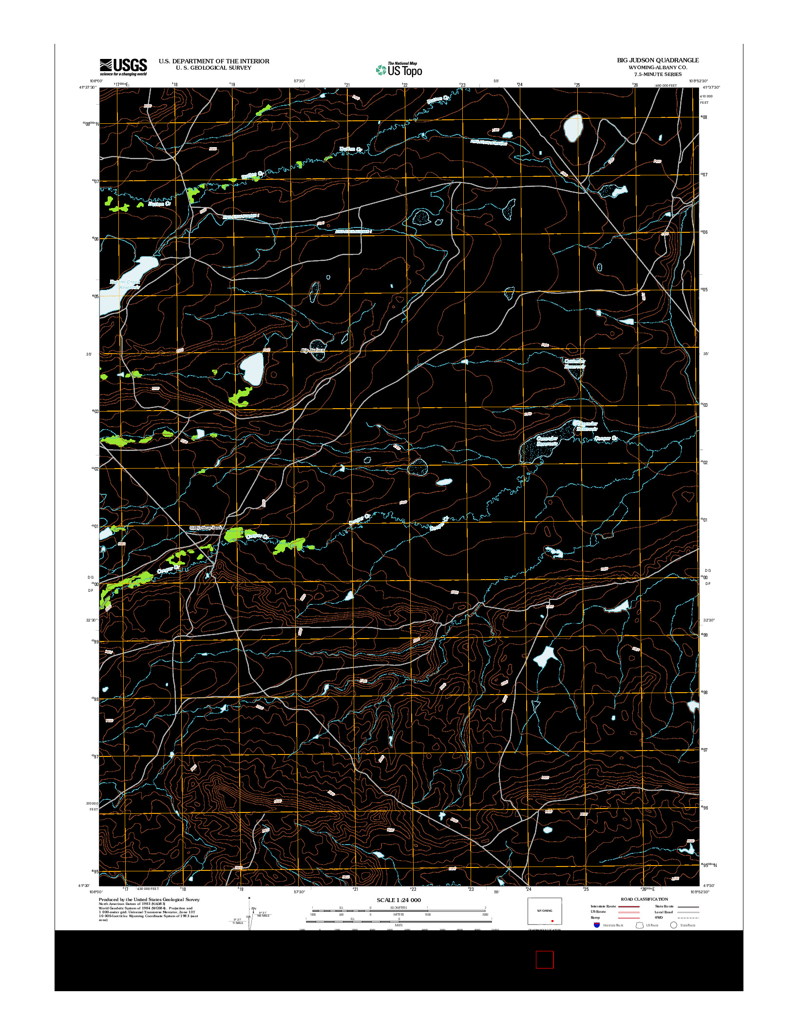 USGS US TOPO 7.5-MINUTE MAP FOR BIG JUDSON, WY 2012