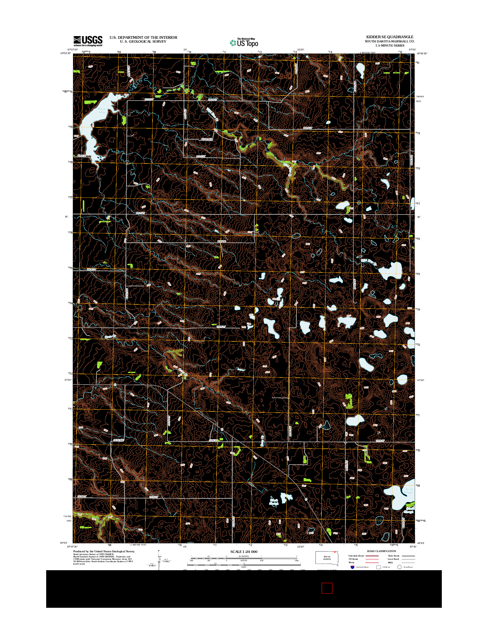 USGS US TOPO 7.5-MINUTE MAP FOR KIDDER SE, SD 2012