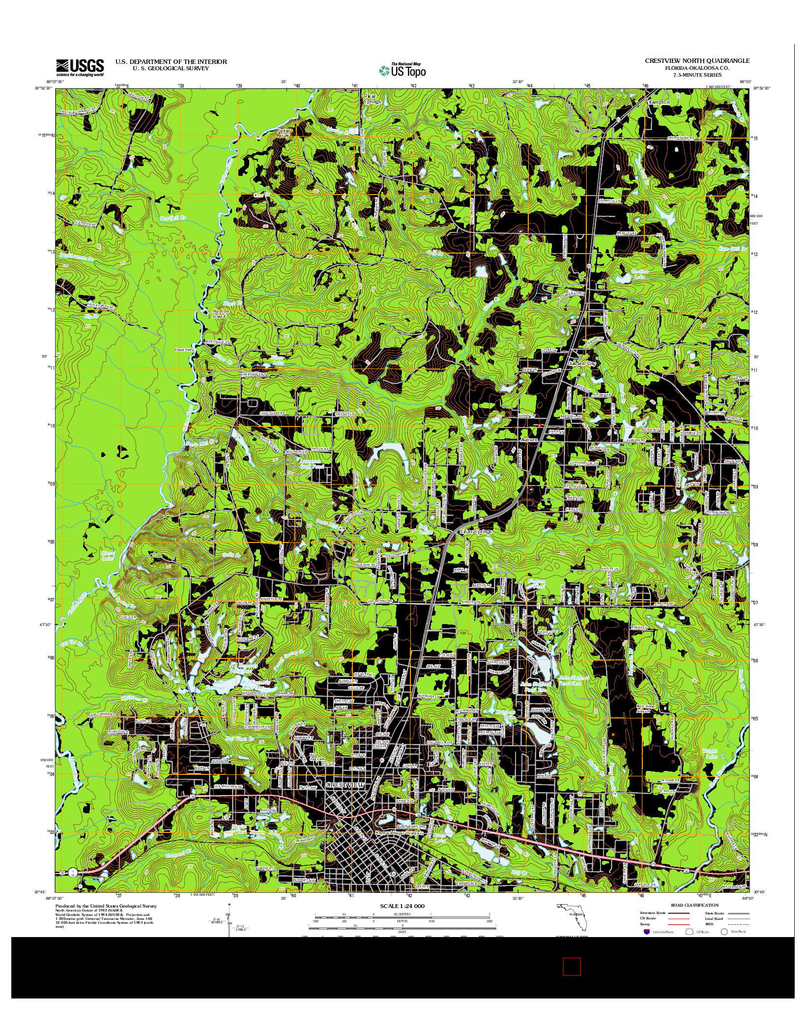 USGS US TOPO 7.5-MINUTE MAP FOR CRESTVIEW NORTH, FL 2012