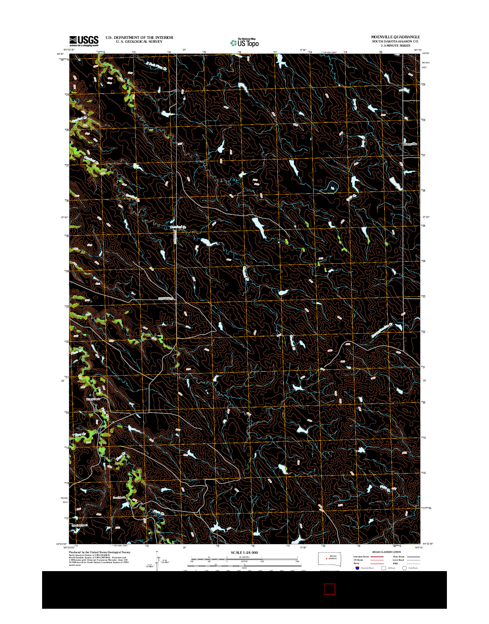 USGS US TOPO 7.5-MINUTE MAP FOR MOENVILLE, SD 2012