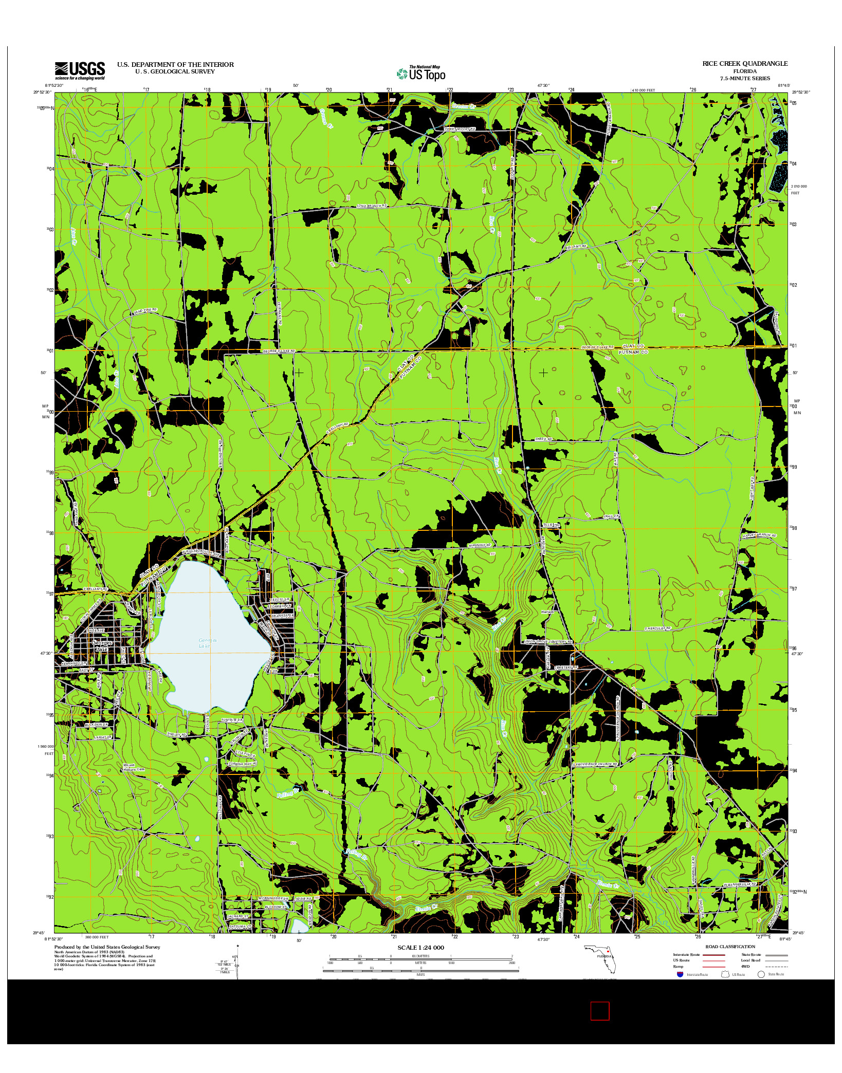 USGS US TOPO 7.5-MINUTE MAP FOR RICE CREEK, FL 2012