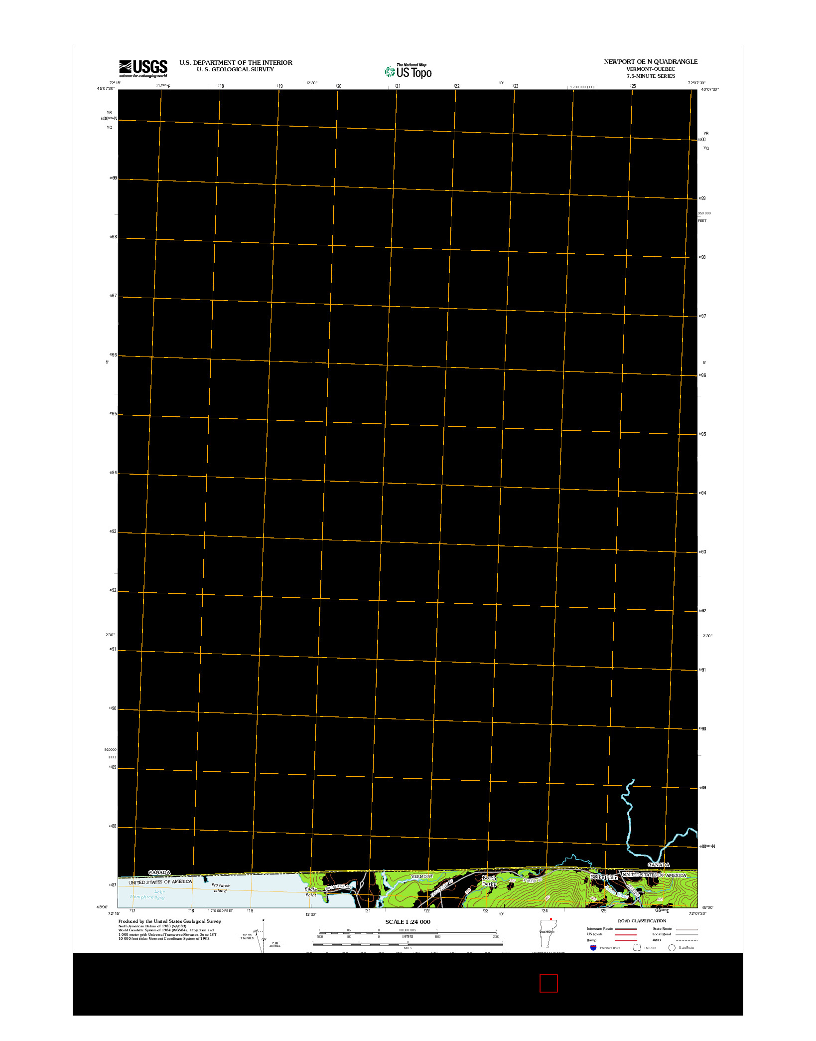 USGS US TOPO 7.5-MINUTE MAP FOR NEWPORT OE N, VT-QC 2012