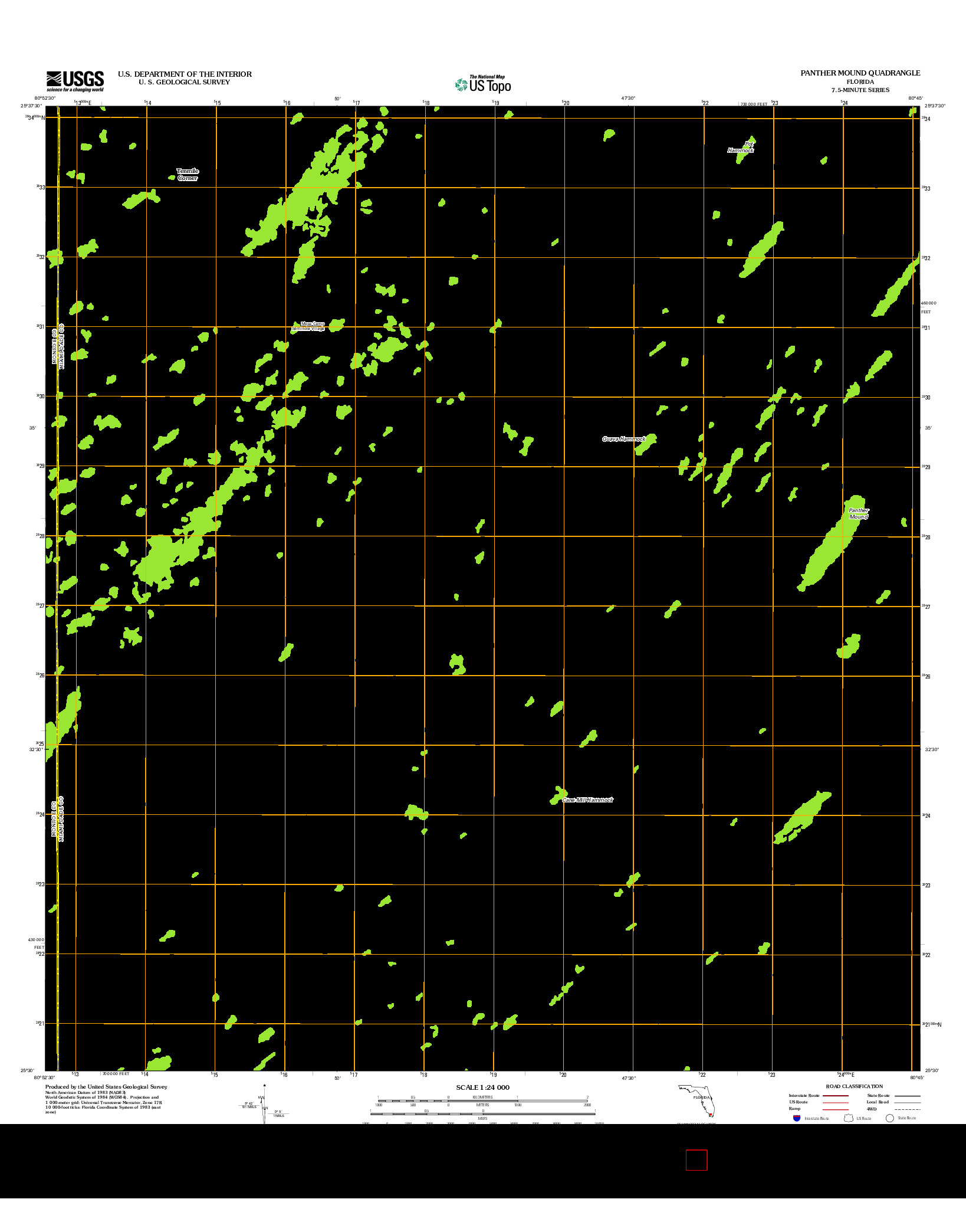 USGS US TOPO 7.5-MINUTE MAP FOR PANTHER MOUND, FL 2012