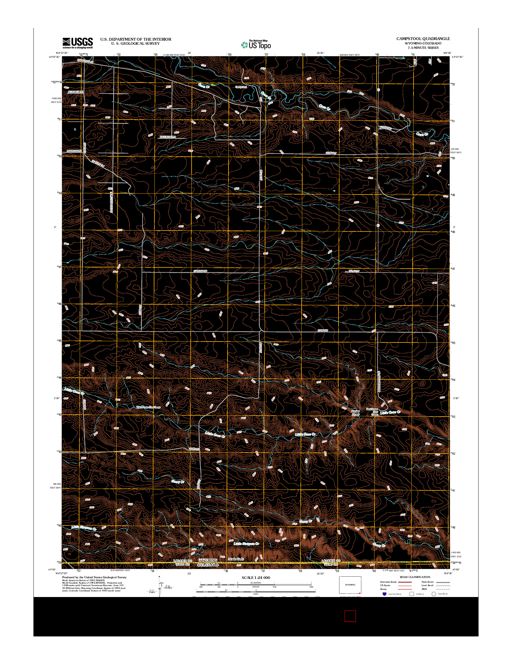 USGS US TOPO 7.5-MINUTE MAP FOR CAMPSTOOL, WY-CO 2012