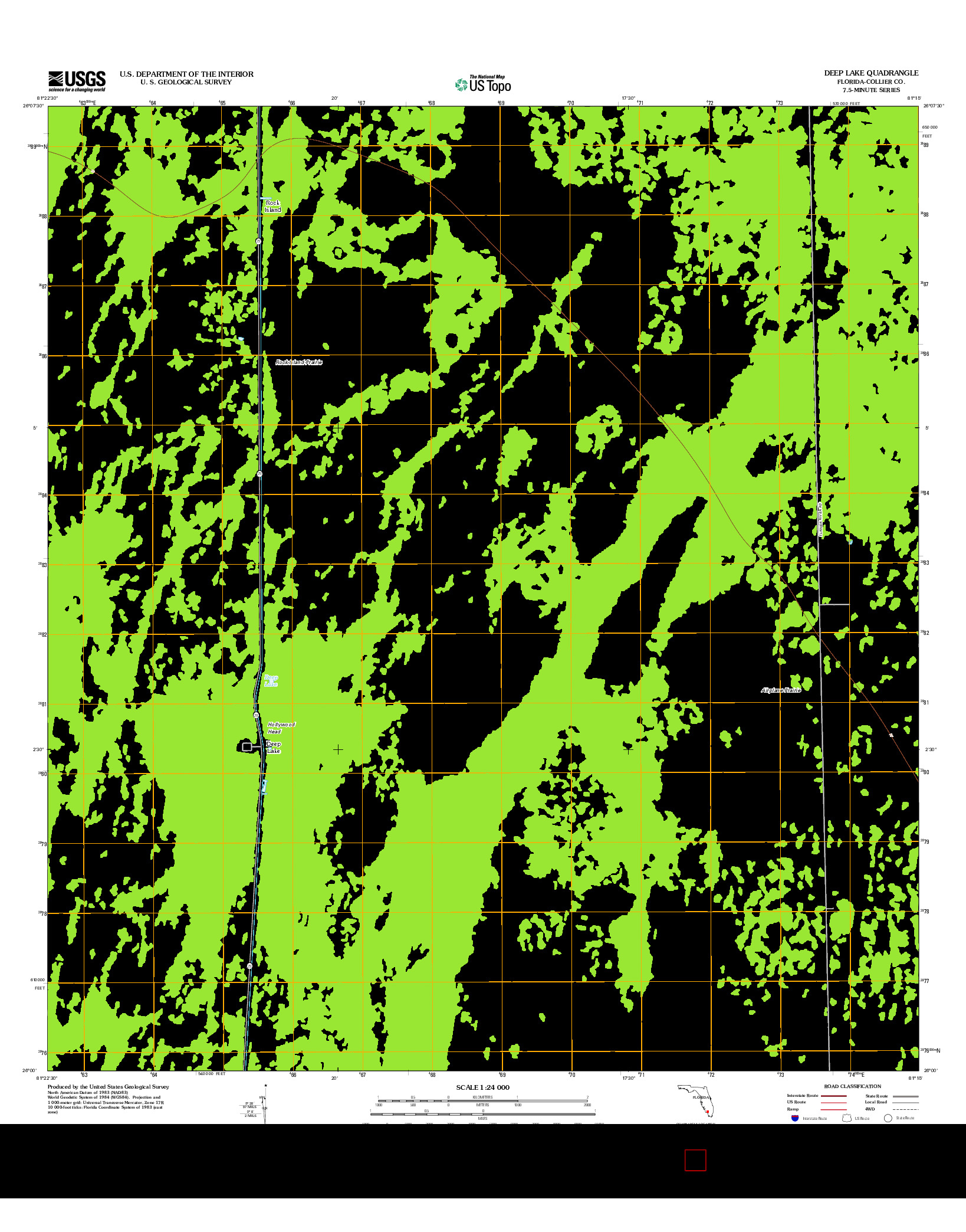 USGS US TOPO 7.5-MINUTE MAP FOR DEEP LAKE, FL 2012