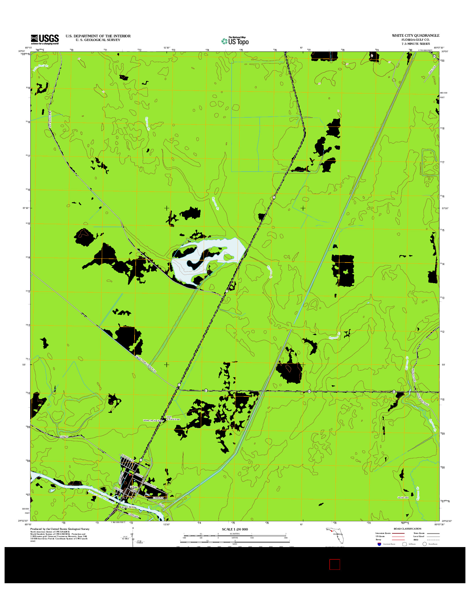 USGS US TOPO 7.5-MINUTE MAP FOR WHITE CITY, FL 2012