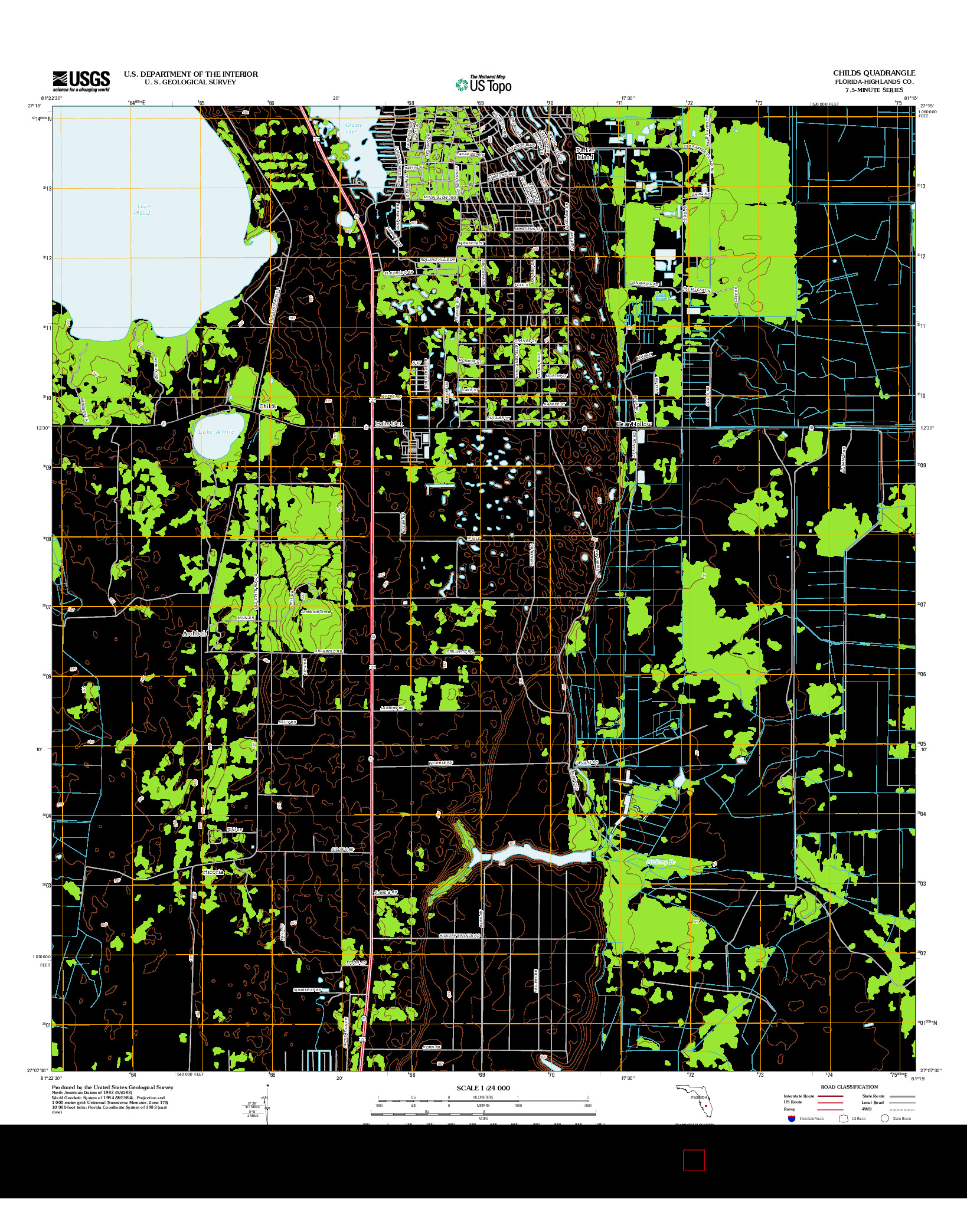 USGS US TOPO 7.5-MINUTE MAP FOR CHILDS, FL 2012