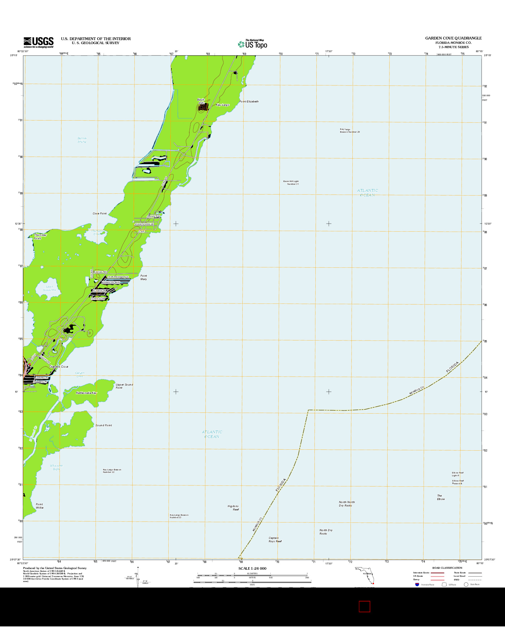 USGS US TOPO 7.5-MINUTE MAP FOR GARDEN COVE, FL 2012