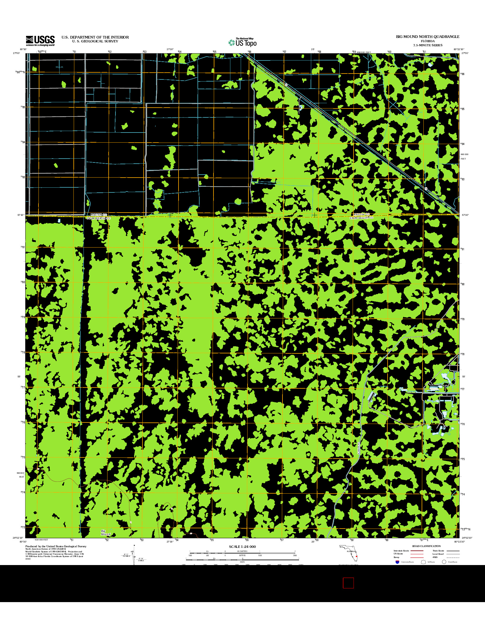 USGS US TOPO 7.5-MINUTE MAP FOR BIG MOUND NORTH, FL 2012