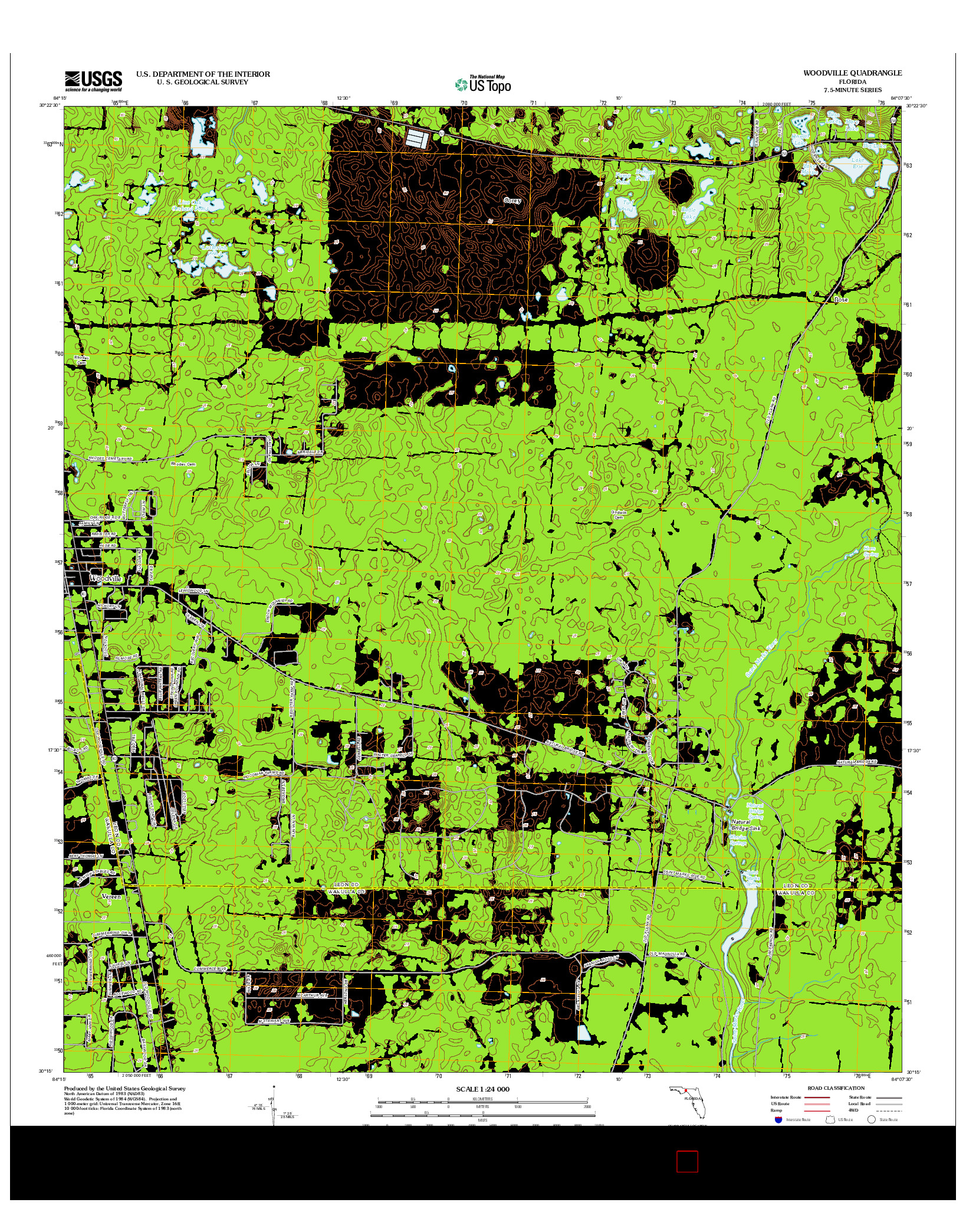 USGS US TOPO 7.5-MINUTE MAP FOR WOODVILLE, FL 2012