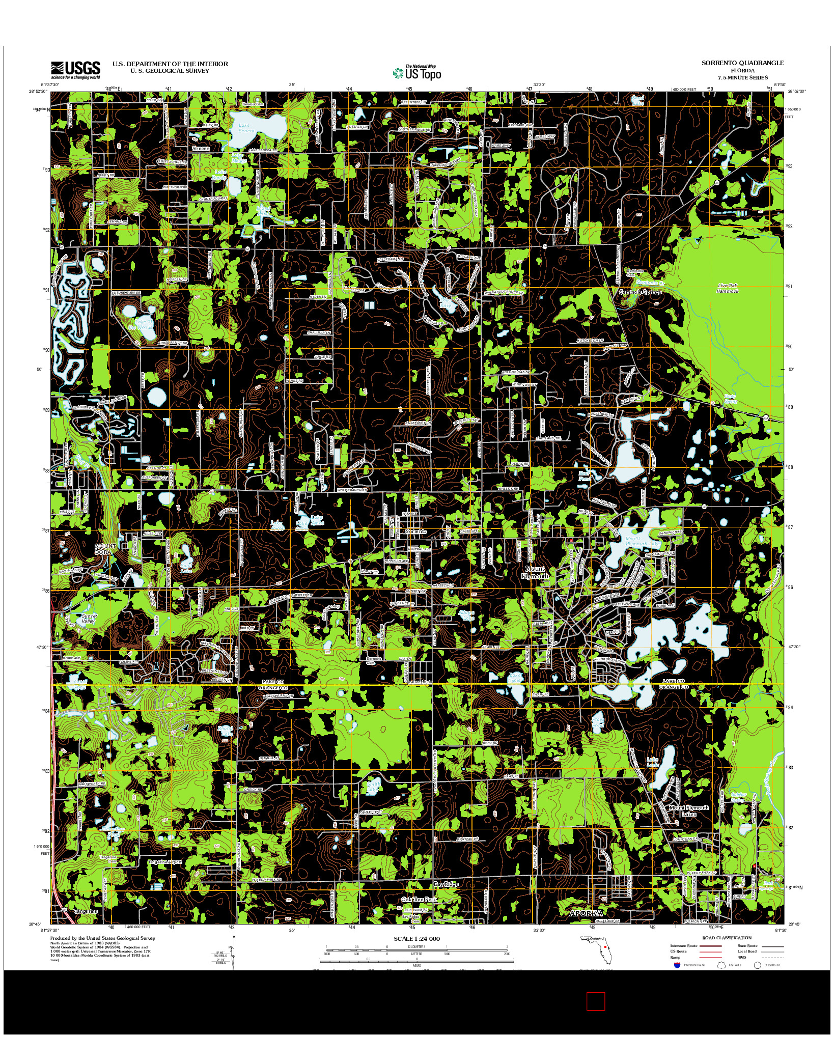 USGS US TOPO 7.5-MINUTE MAP FOR SORRENTO, FL 2012