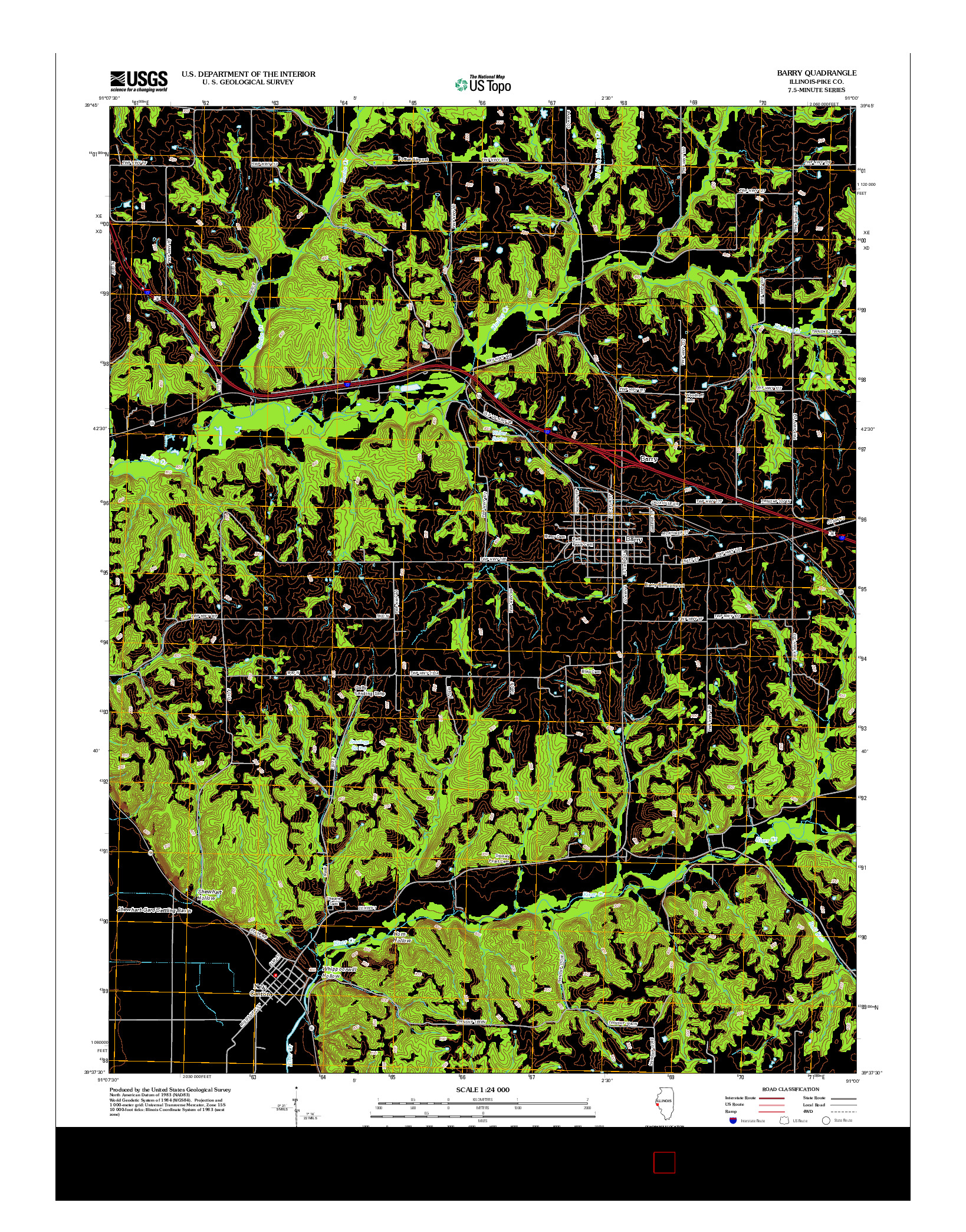 USGS US TOPO 7.5-MINUTE MAP FOR BARRY, IL 2012