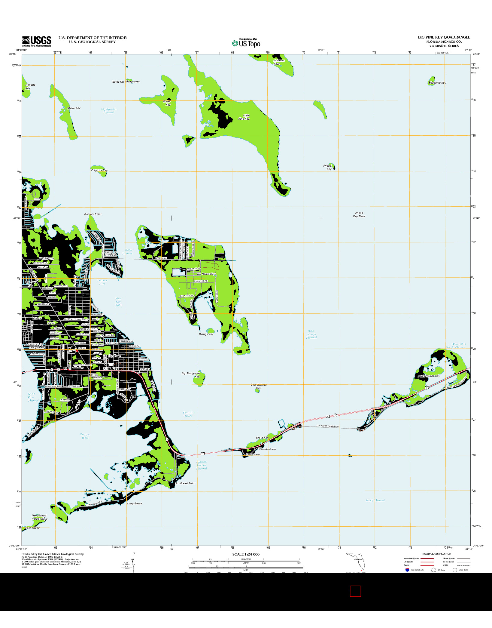 USGS US TOPO 7.5-MINUTE MAP FOR BIG PINE KEY, FL 2012