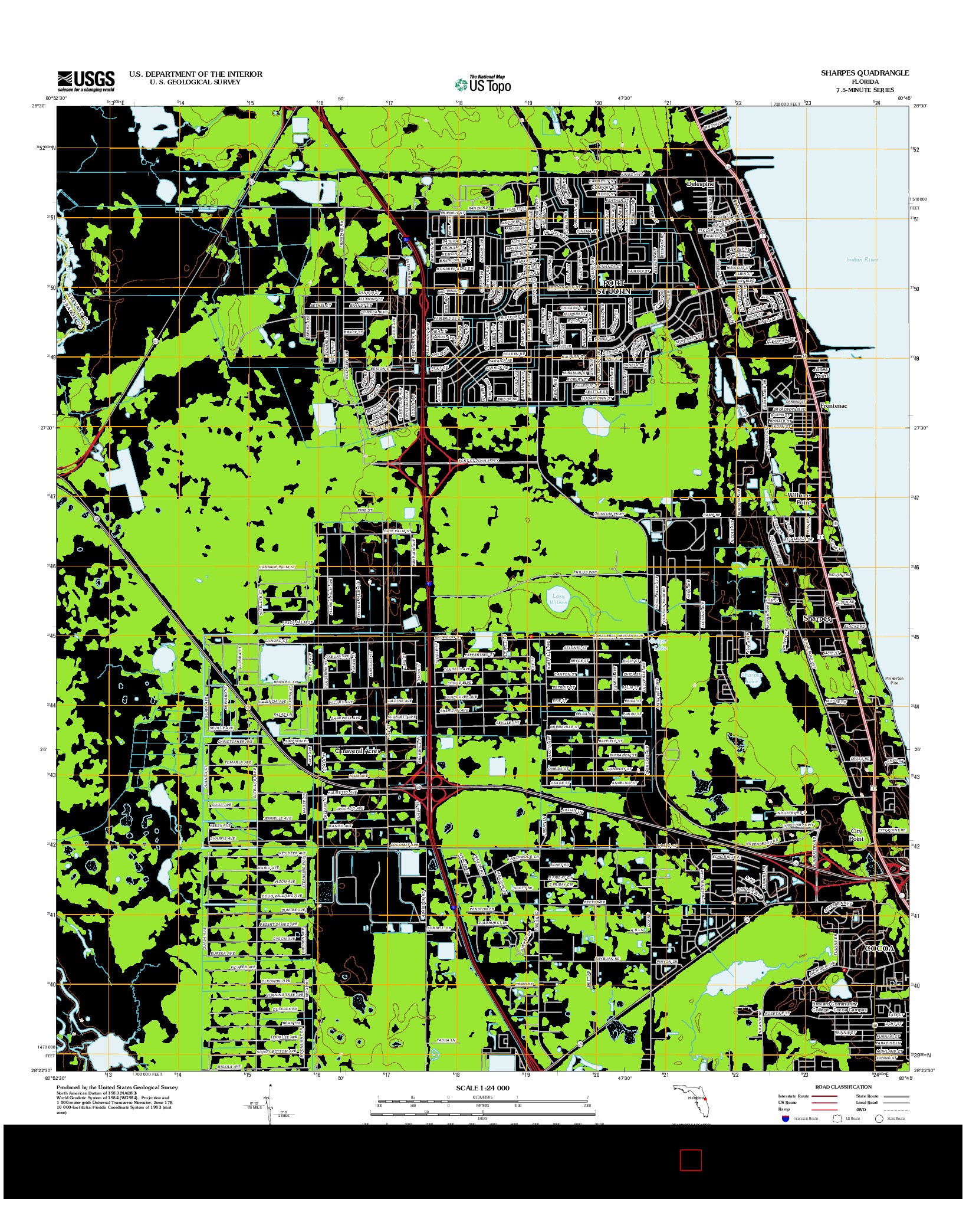 USGS US TOPO 7.5-MINUTE MAP FOR SHARPES, FL 2012