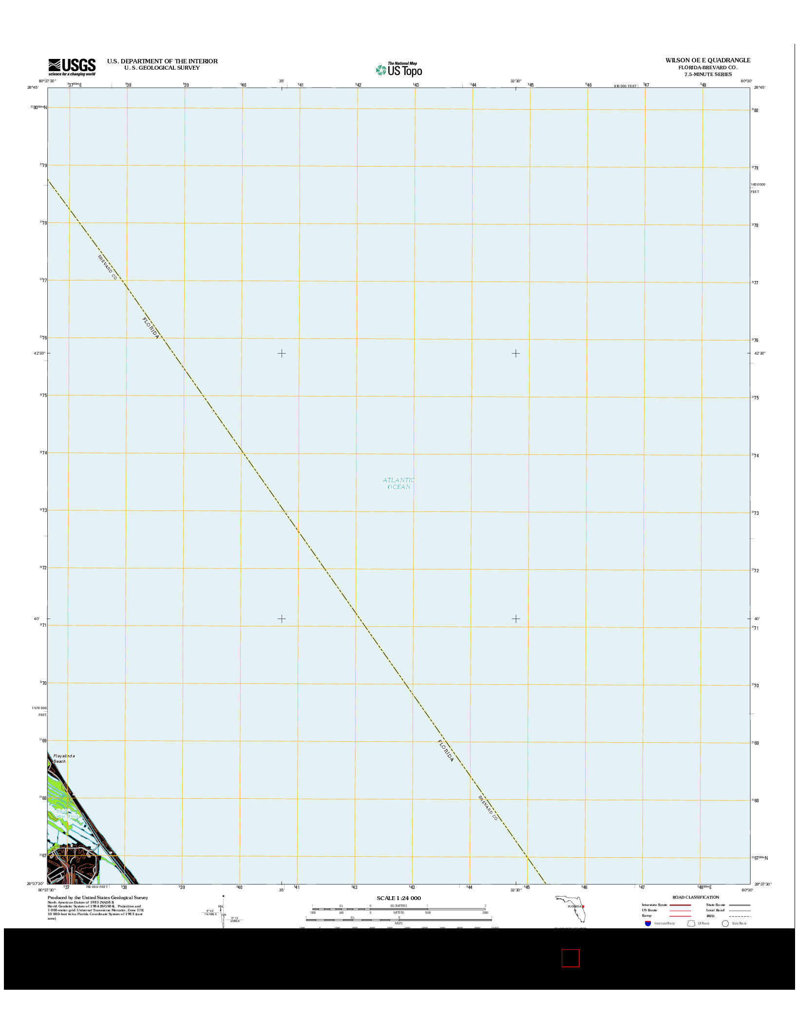 USGS US TOPO 7.5-MINUTE MAP FOR WILSON OE E, FL 2012