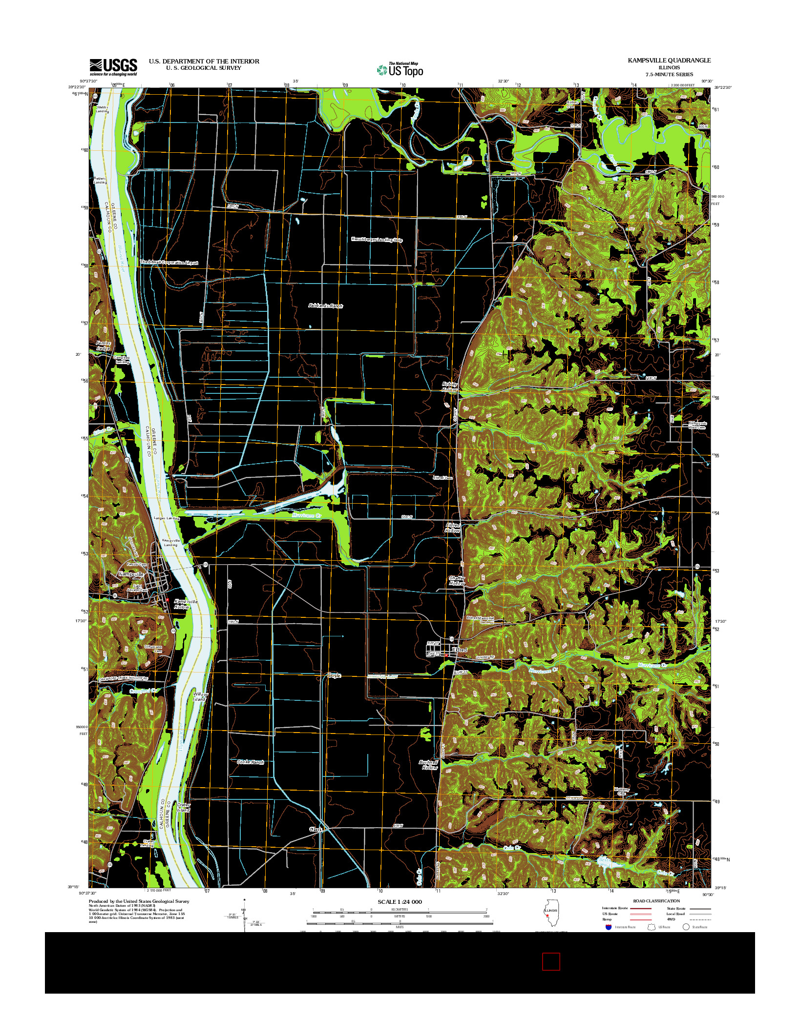 USGS US TOPO 7.5-MINUTE MAP FOR KAMPSVILLE, IL 2012