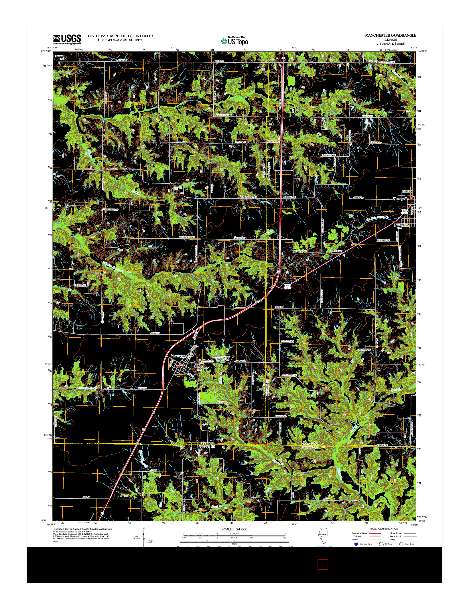 USGS US TOPO 7.5-MINUTE MAP FOR MANCHESTER, IL 2012