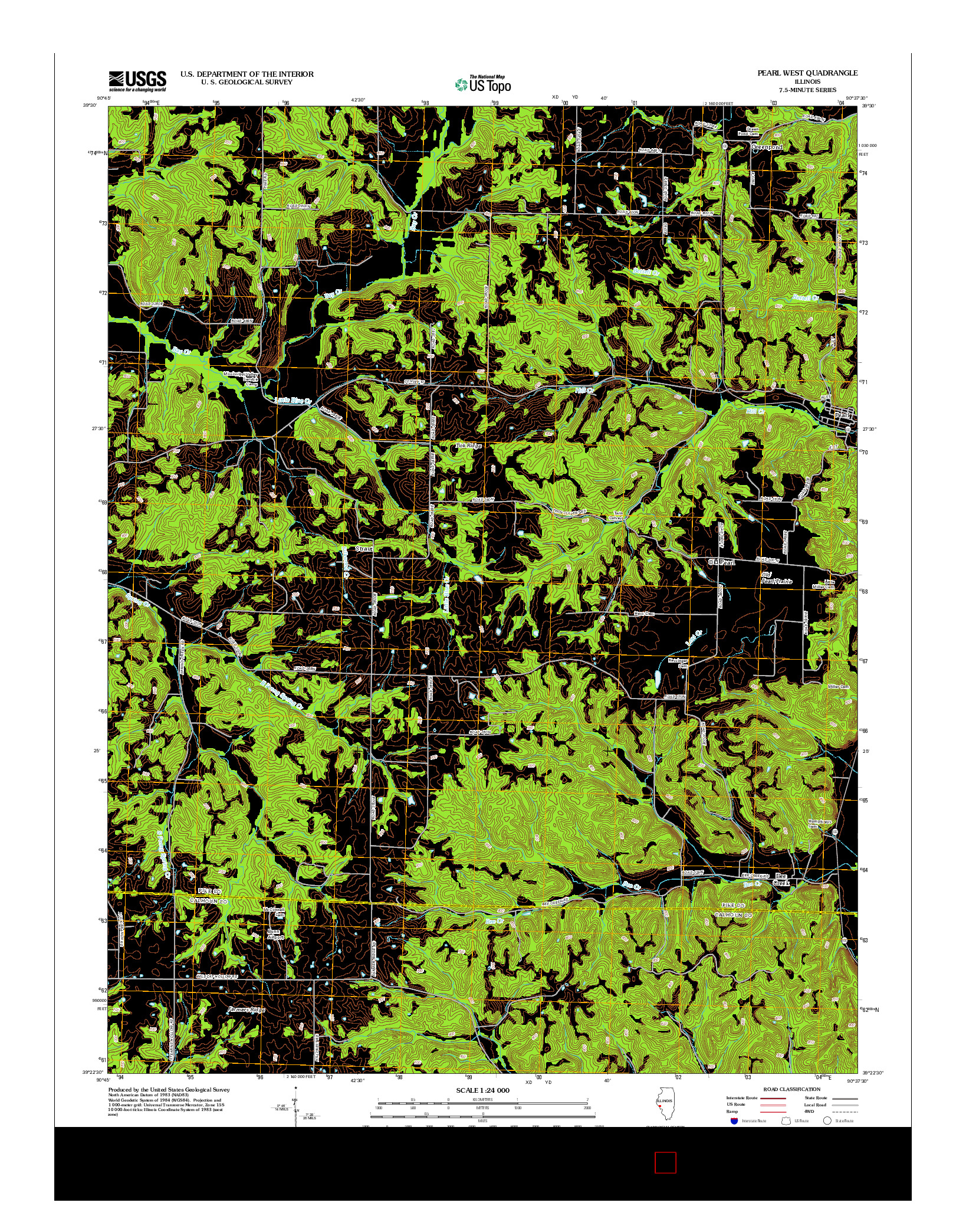 USGS US TOPO 7.5-MINUTE MAP FOR PEARL WEST, IL 2012