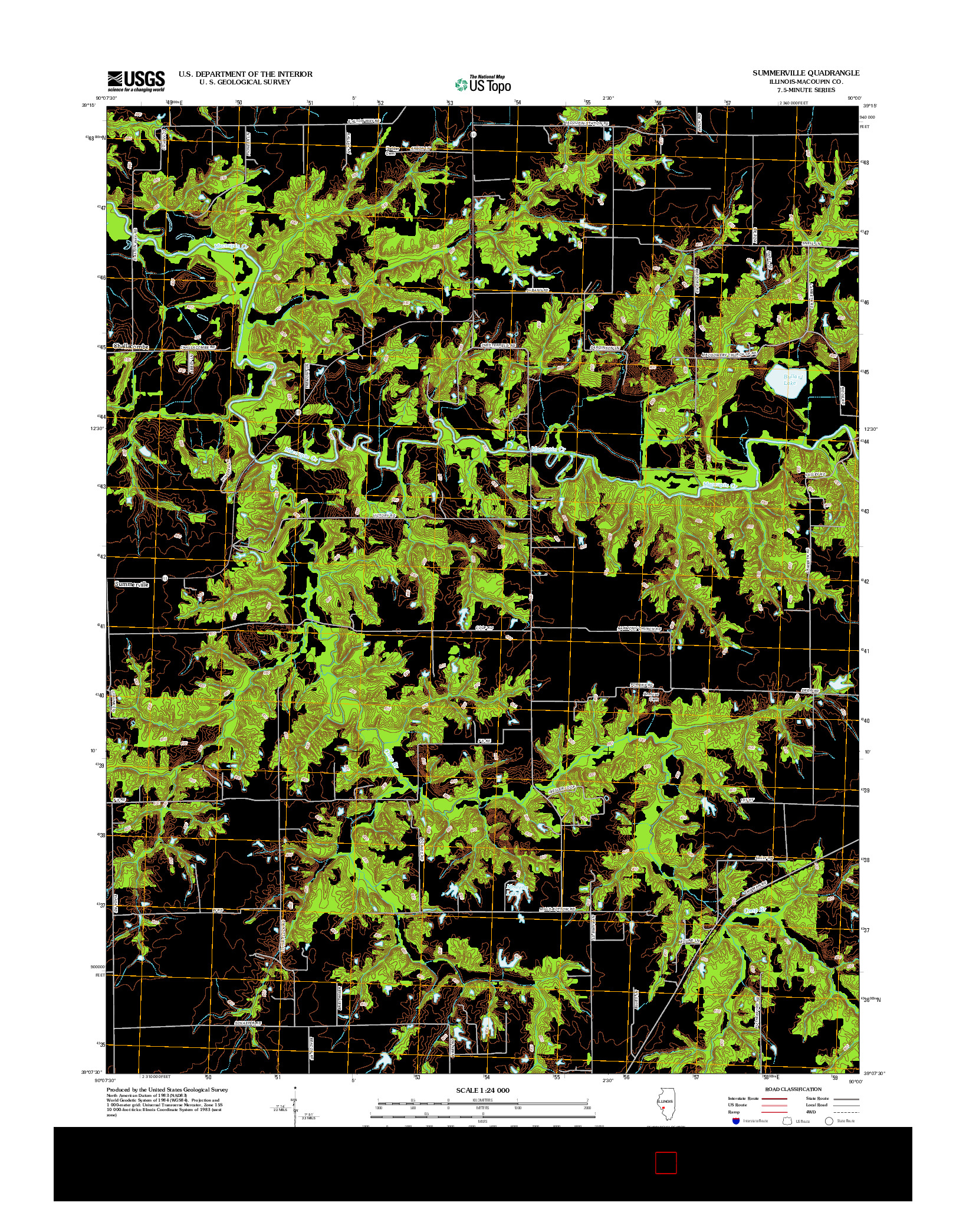 USGS US TOPO 7.5-MINUTE MAP FOR SUMMERVILLE, IL 2012