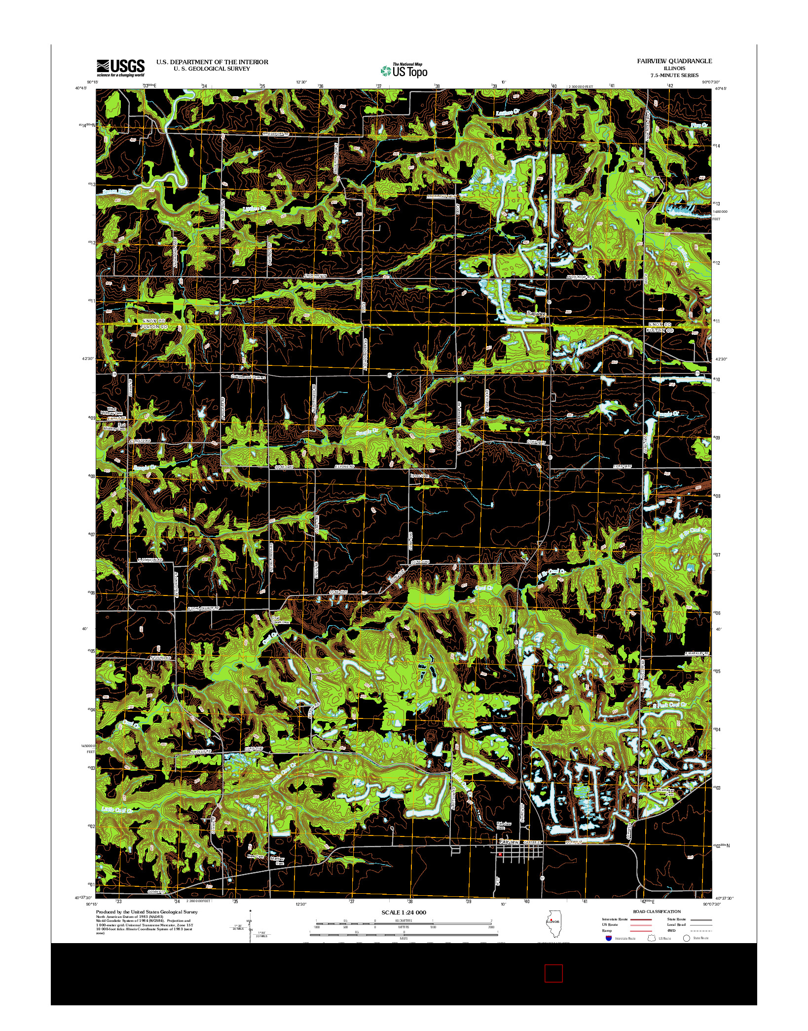 USGS US TOPO 7.5-MINUTE MAP FOR FAIRVIEW, IL 2012