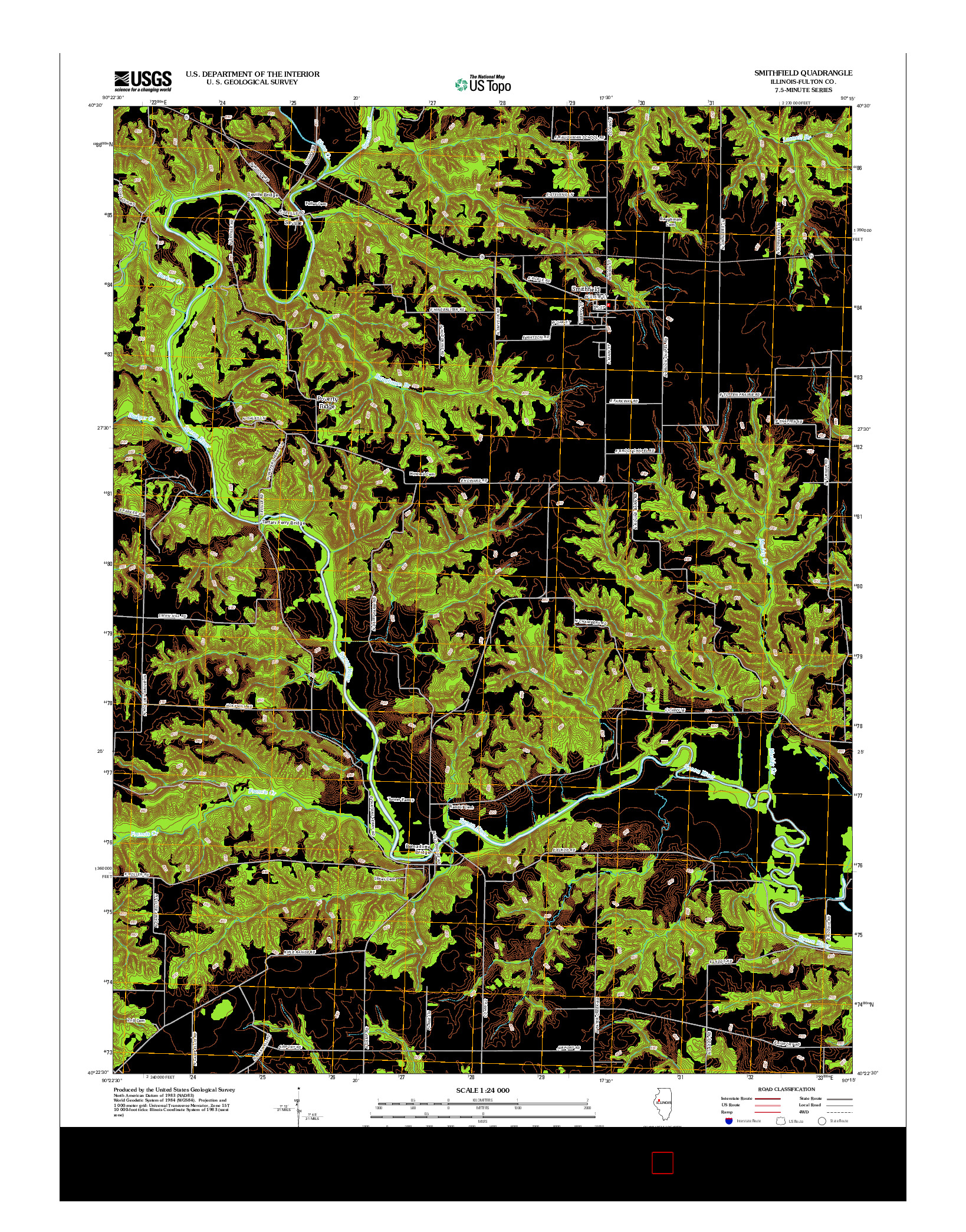 USGS US TOPO 7.5-MINUTE MAP FOR SMITHFIELD, IL 2012