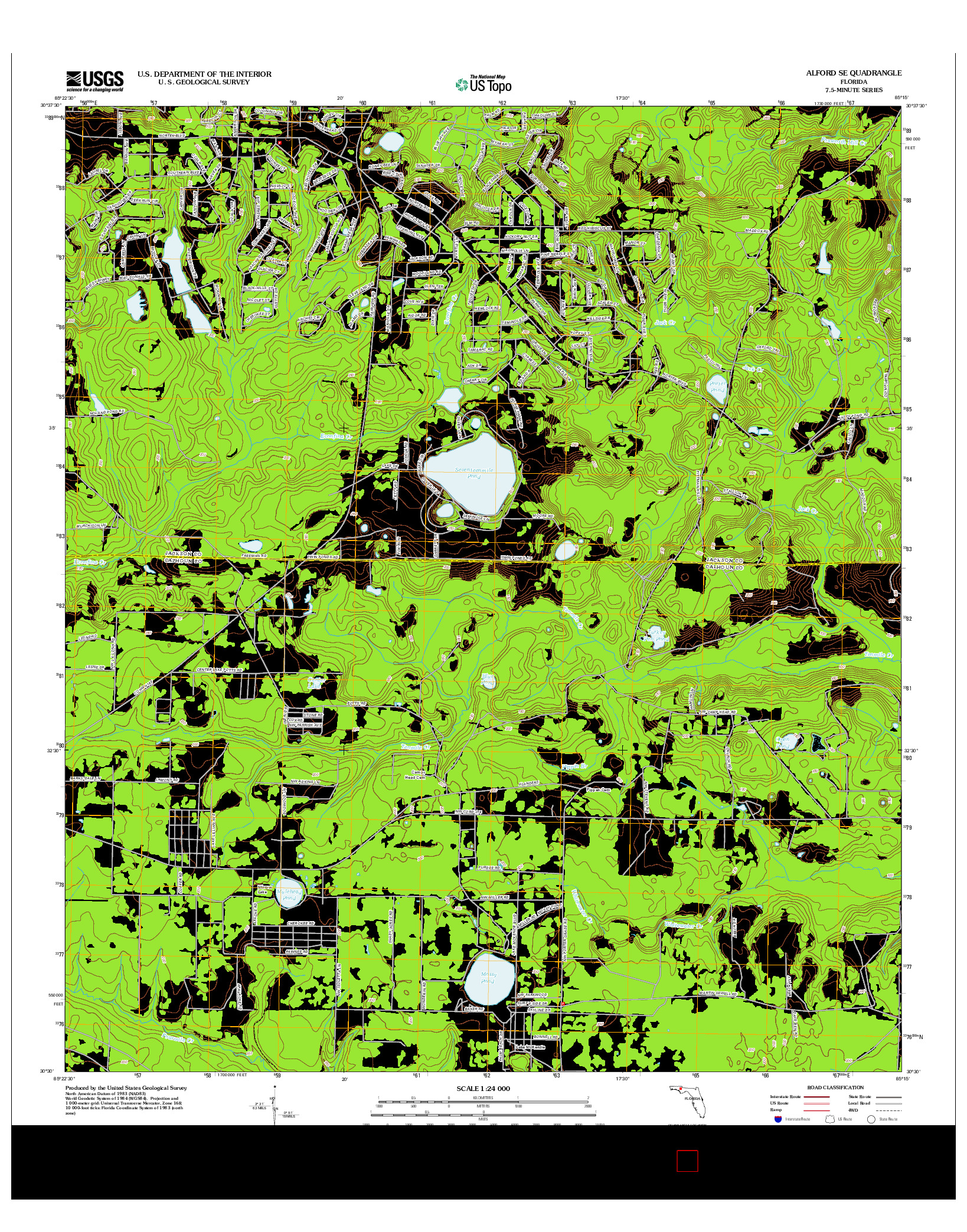 USGS US TOPO 7.5-MINUTE MAP FOR ALFORD SE, FL 2012