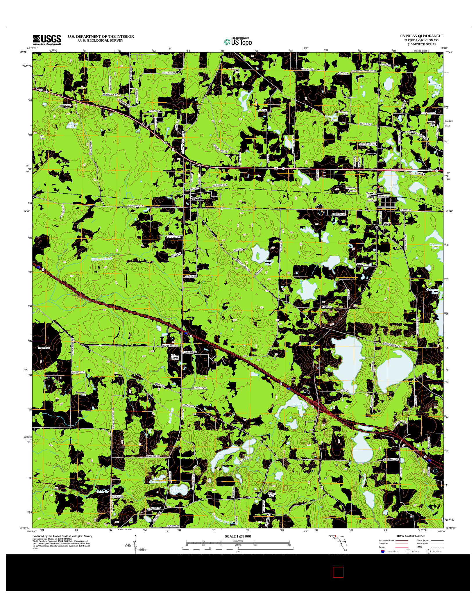 USGS US TOPO 7.5-MINUTE MAP FOR CYPRESS, FL 2012