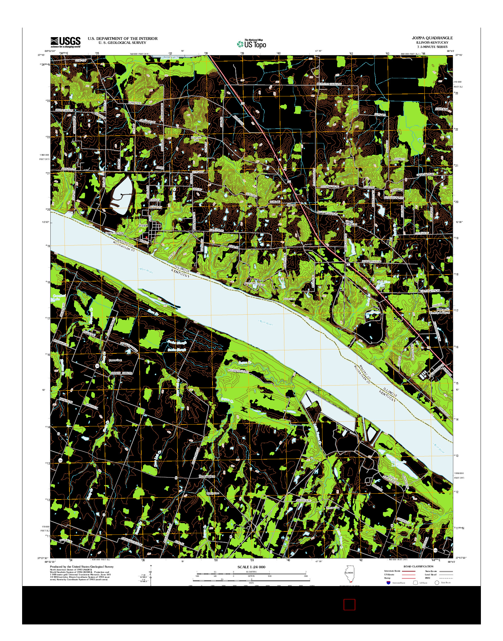 USGS US TOPO 7.5-MINUTE MAP FOR JOPPA, IL-KY 2012