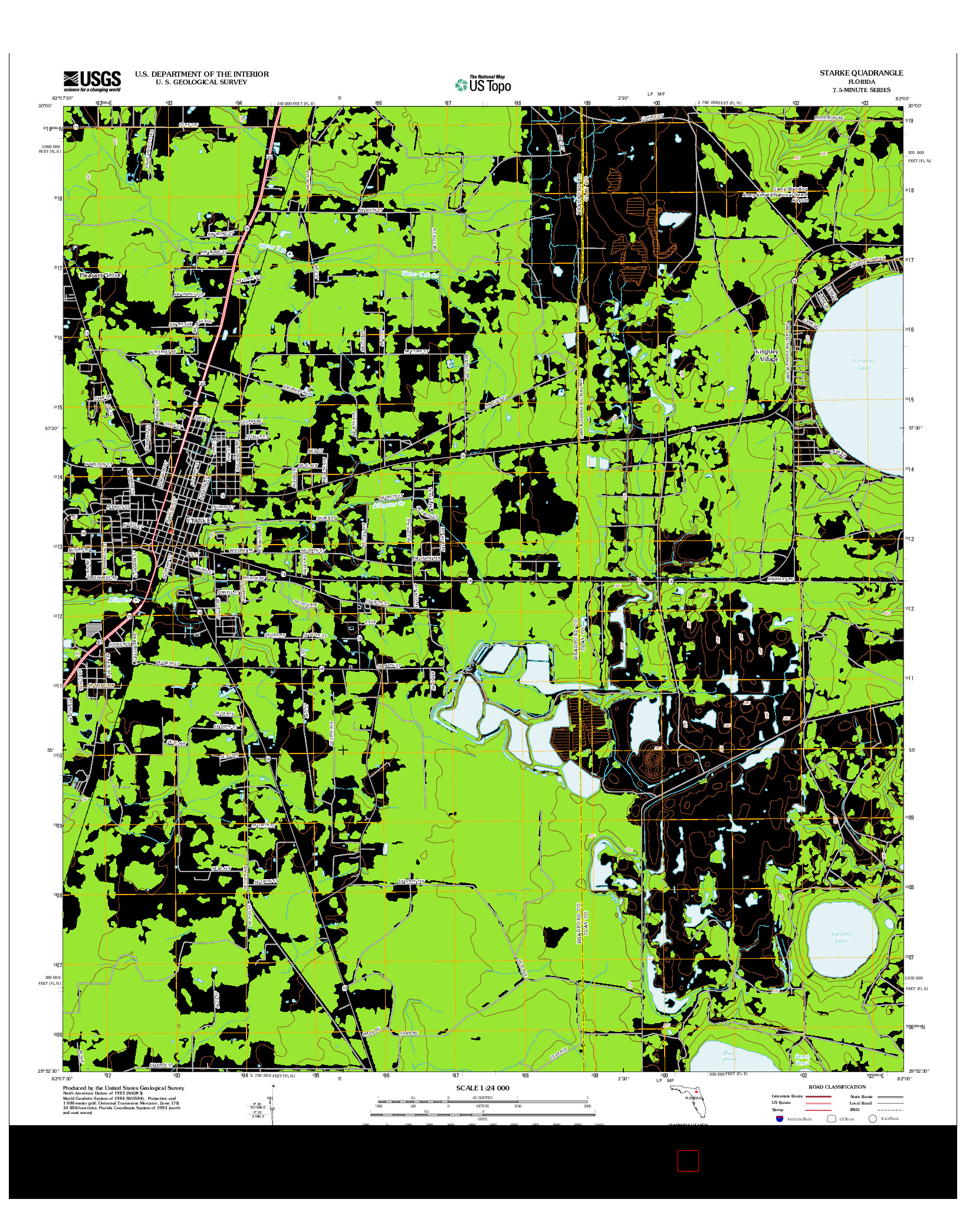 USGS US TOPO 7.5-MINUTE MAP FOR STARKE, FL 2012