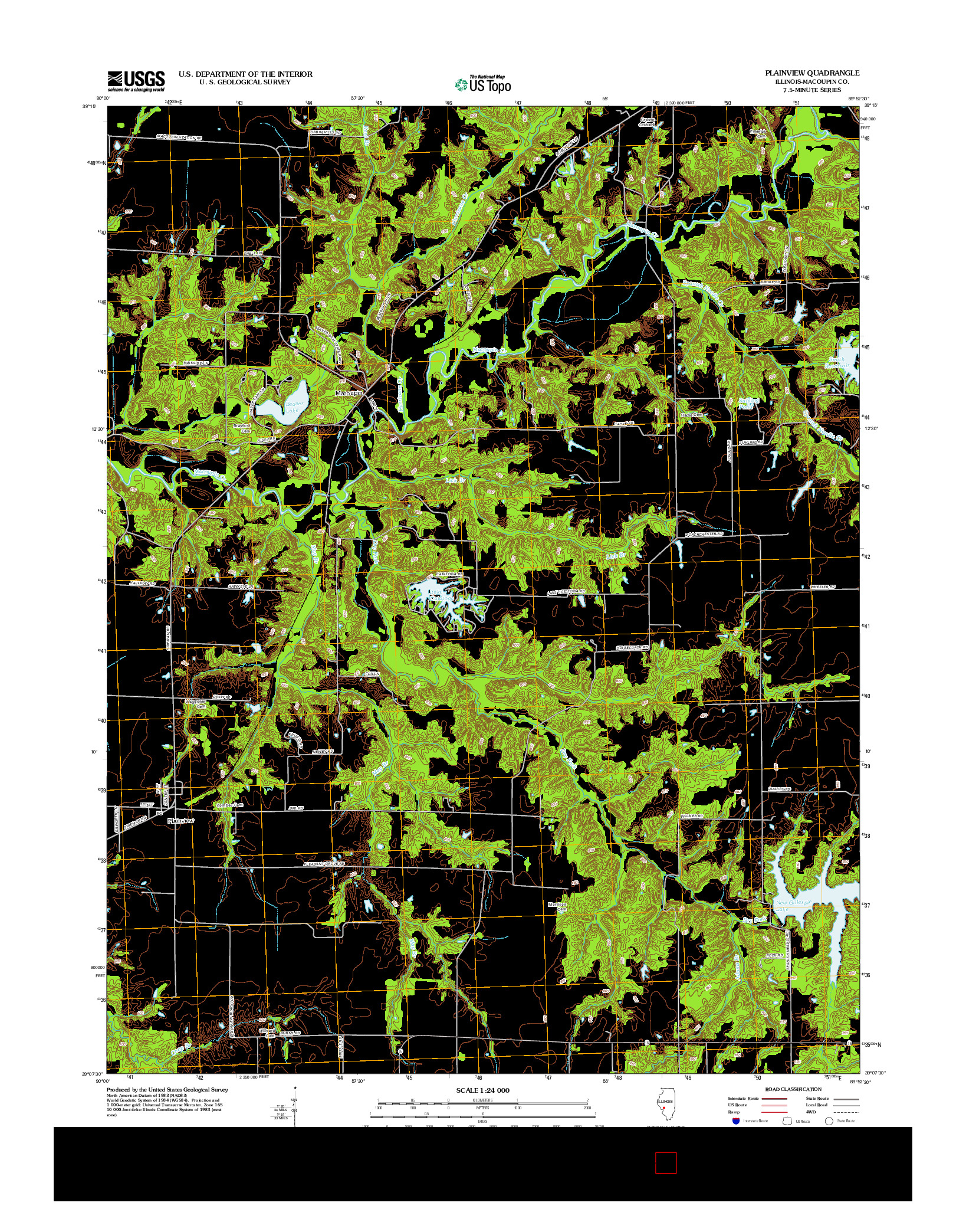 USGS US TOPO 7.5-MINUTE MAP FOR PLAINVIEW, IL 2012