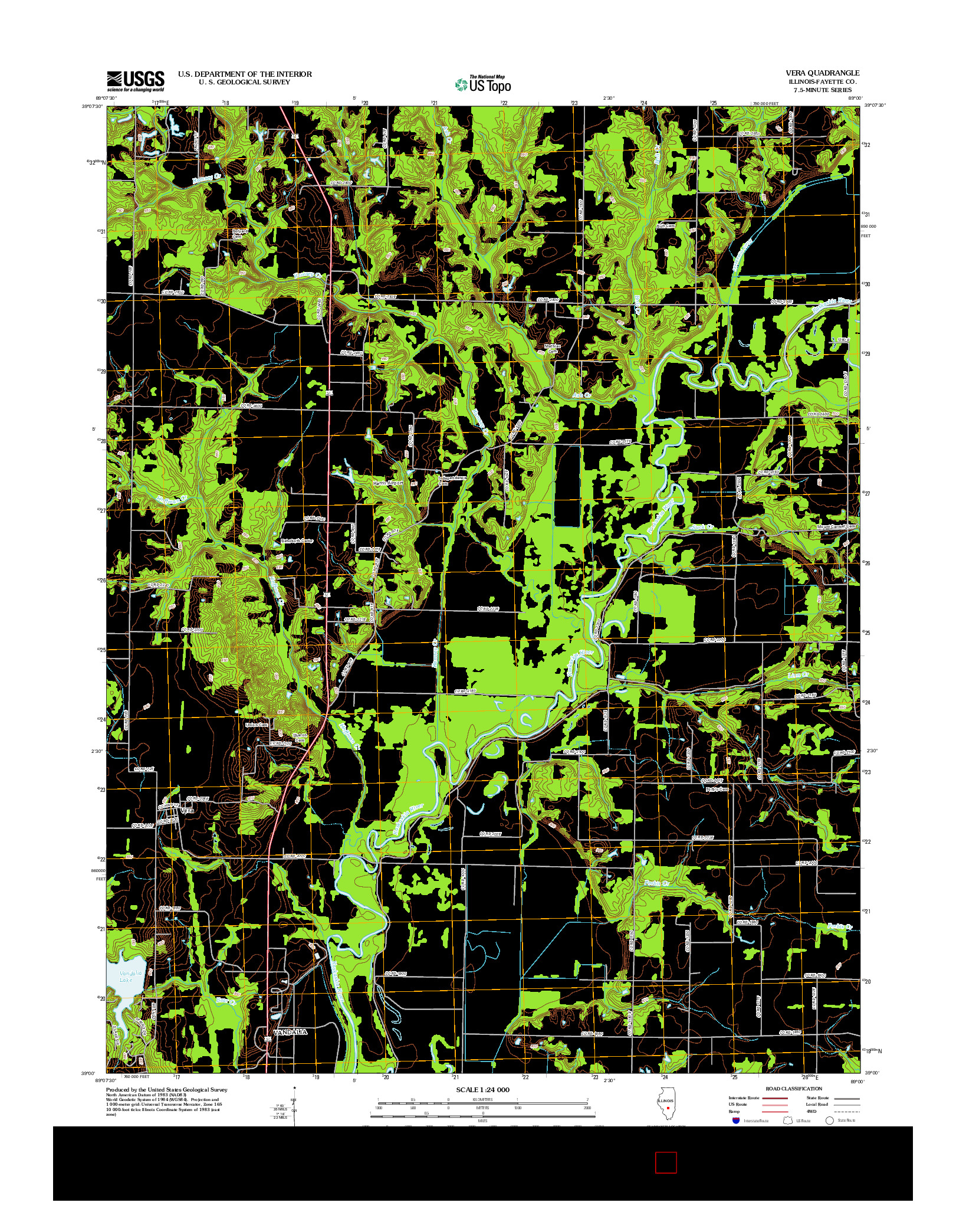 USGS US TOPO 7.5-MINUTE MAP FOR VERA, IL 2012