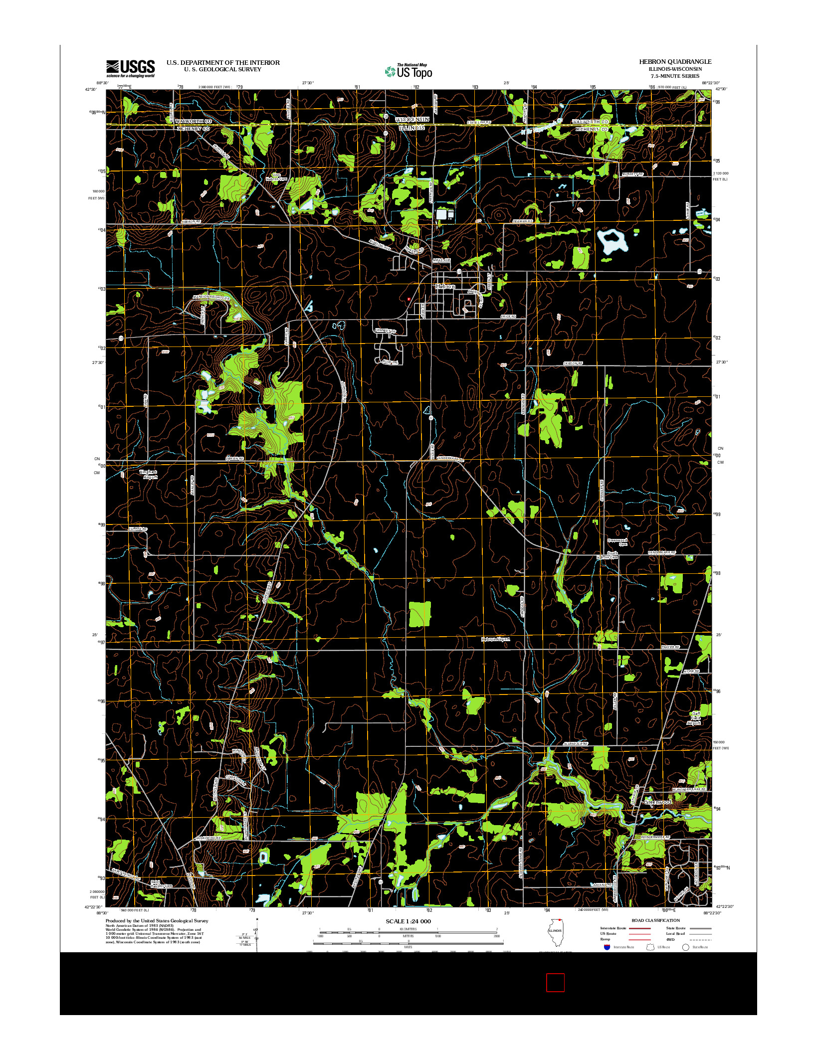 USGS US TOPO 7.5-MINUTE MAP FOR HEBRON, IL-WI 2012