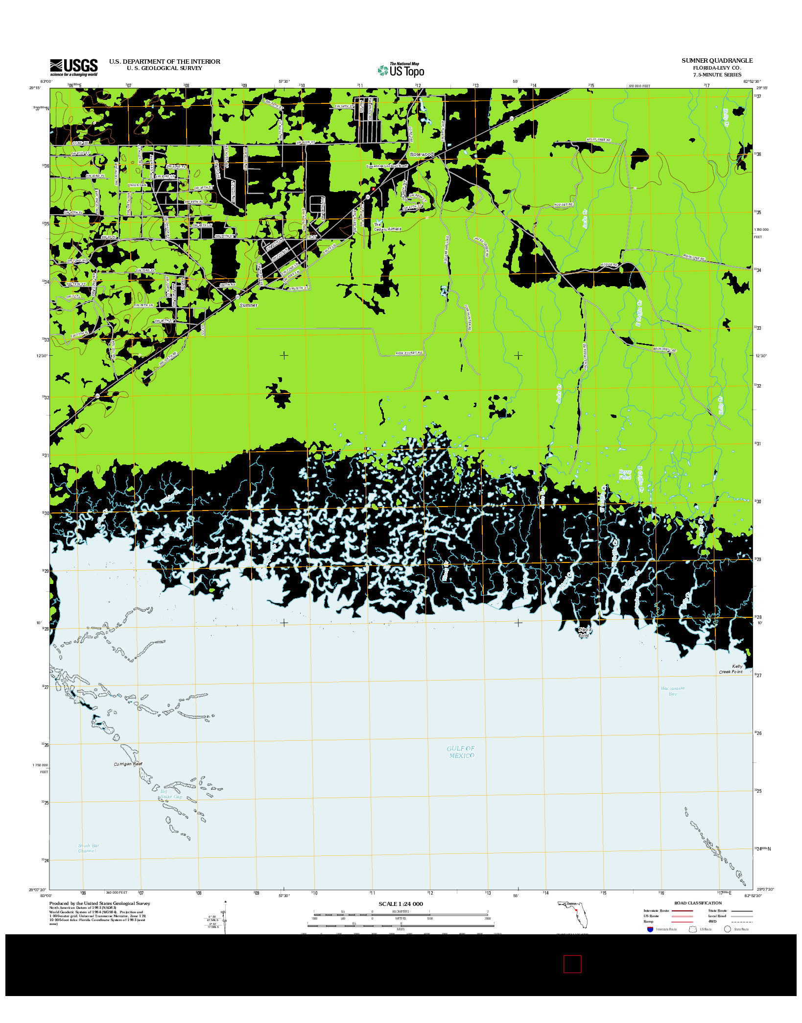 USGS US TOPO 7.5-MINUTE MAP FOR SUMNER, FL 2012