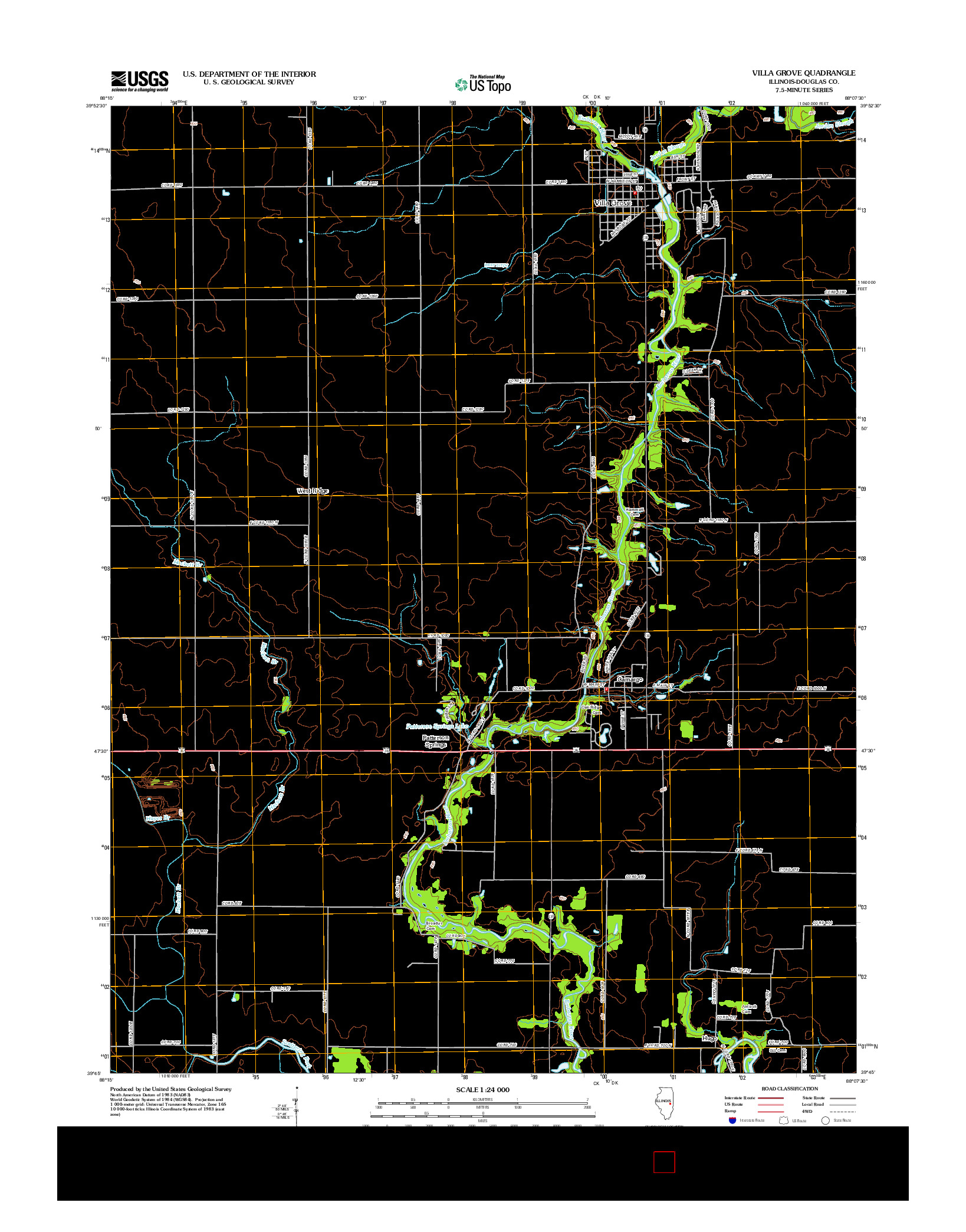 USGS US TOPO 7.5-MINUTE MAP FOR VILLA GROVE, IL 2012