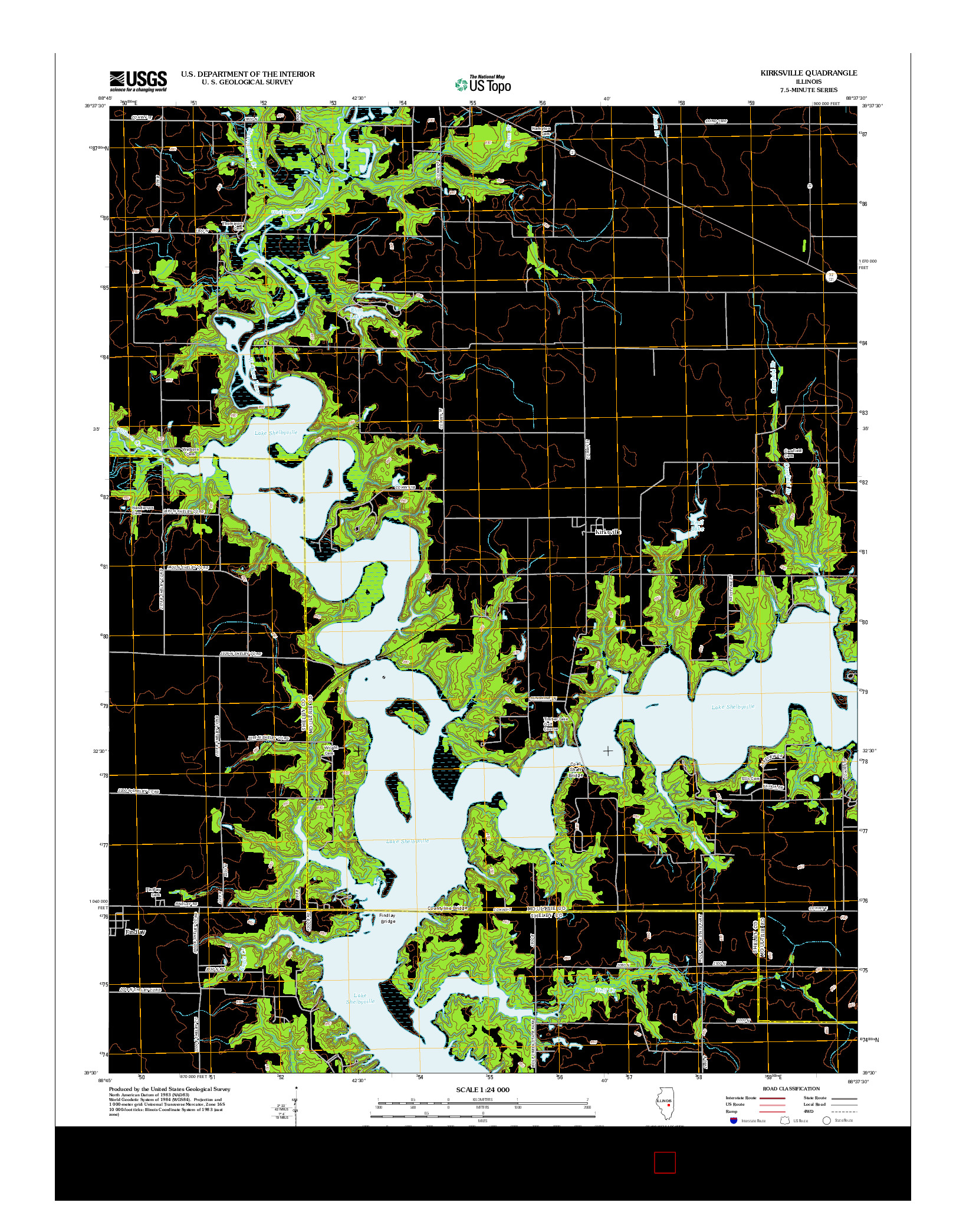 USGS US TOPO 7.5-MINUTE MAP FOR KIRKSVILLE, IL 2012