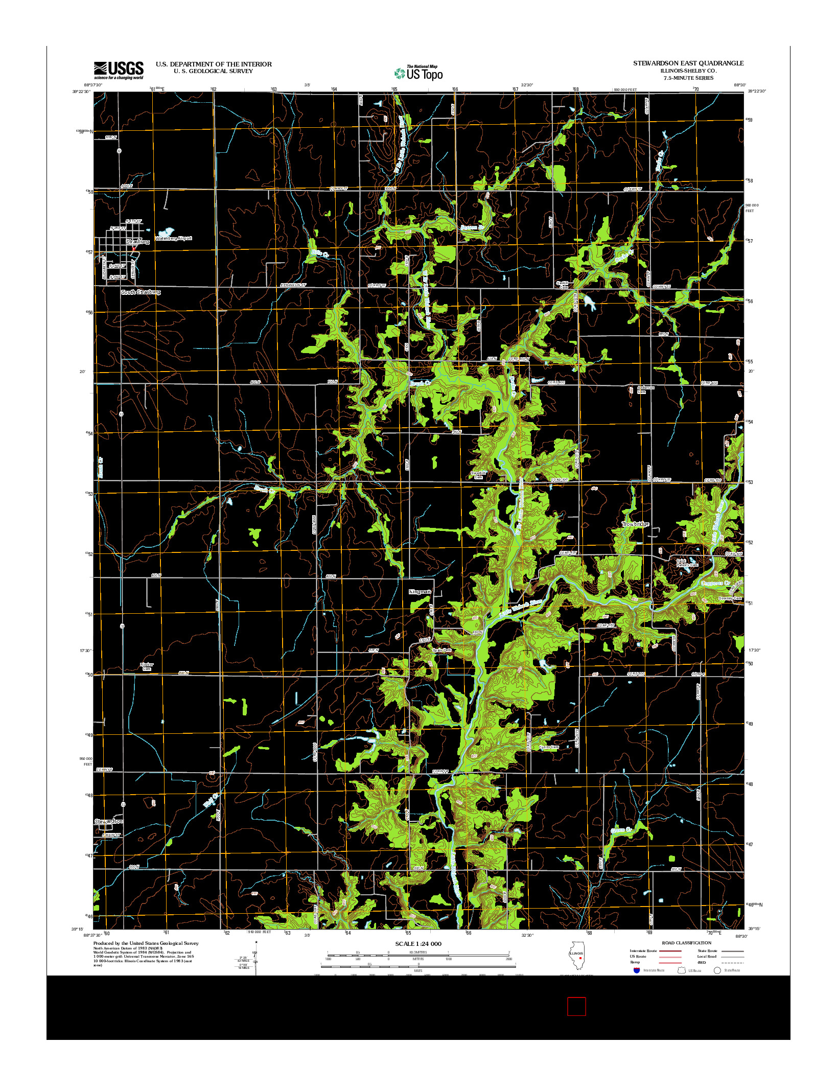 USGS US TOPO 7.5-MINUTE MAP FOR STEWARDSON EAST, IL 2012