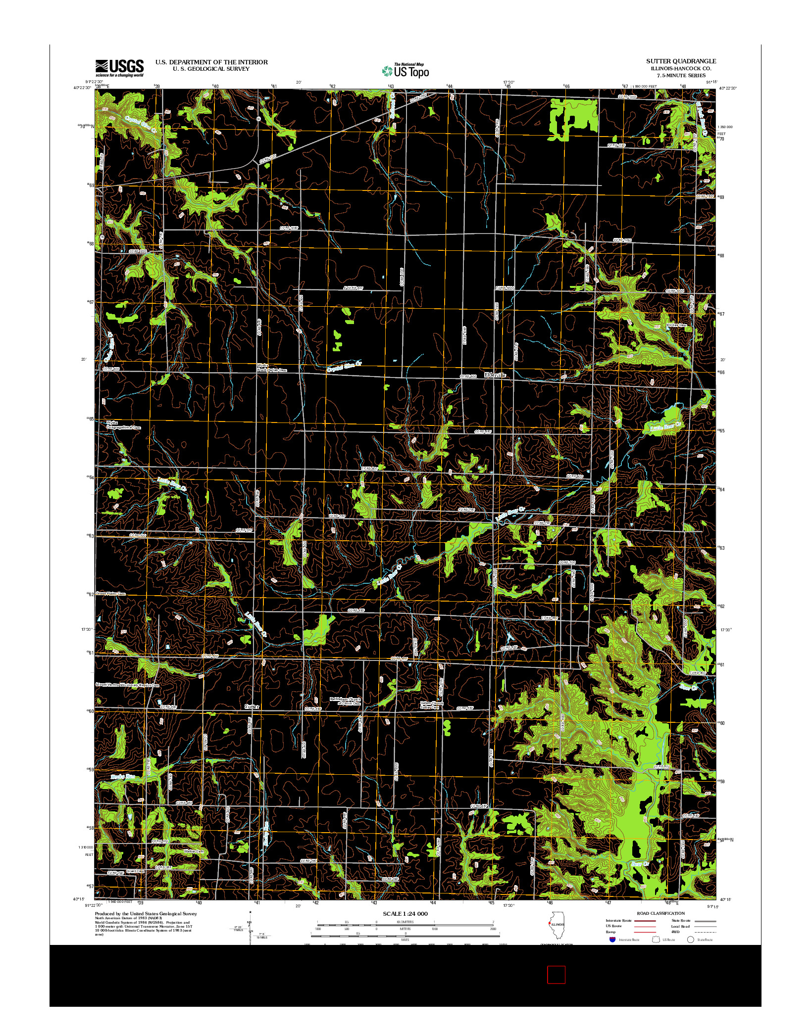 USGS US TOPO 7.5-MINUTE MAP FOR SUTTER, IL 2012