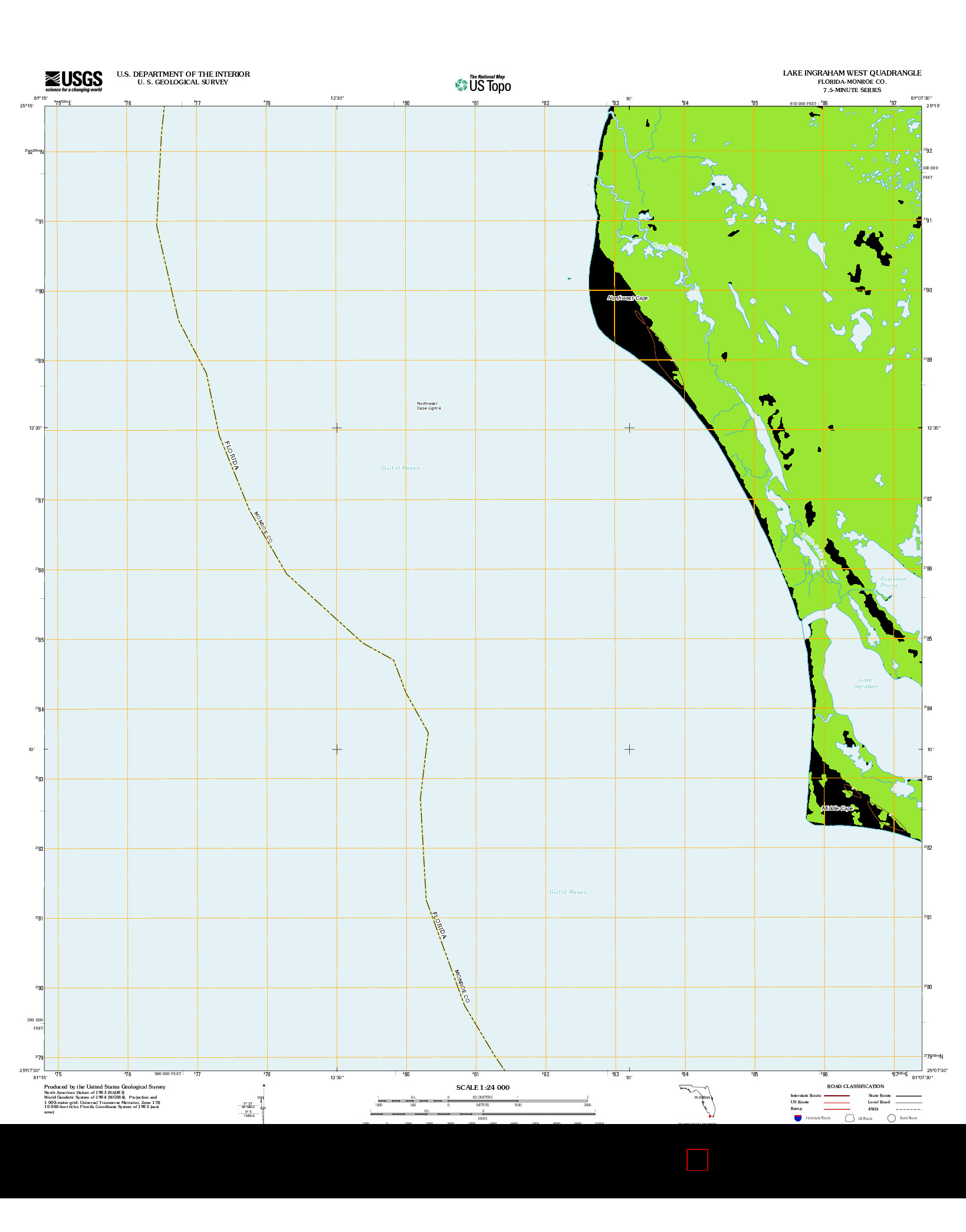 USGS US TOPO 7.5-MINUTE MAP FOR LAKE INGRAHAM WEST, FL 2012