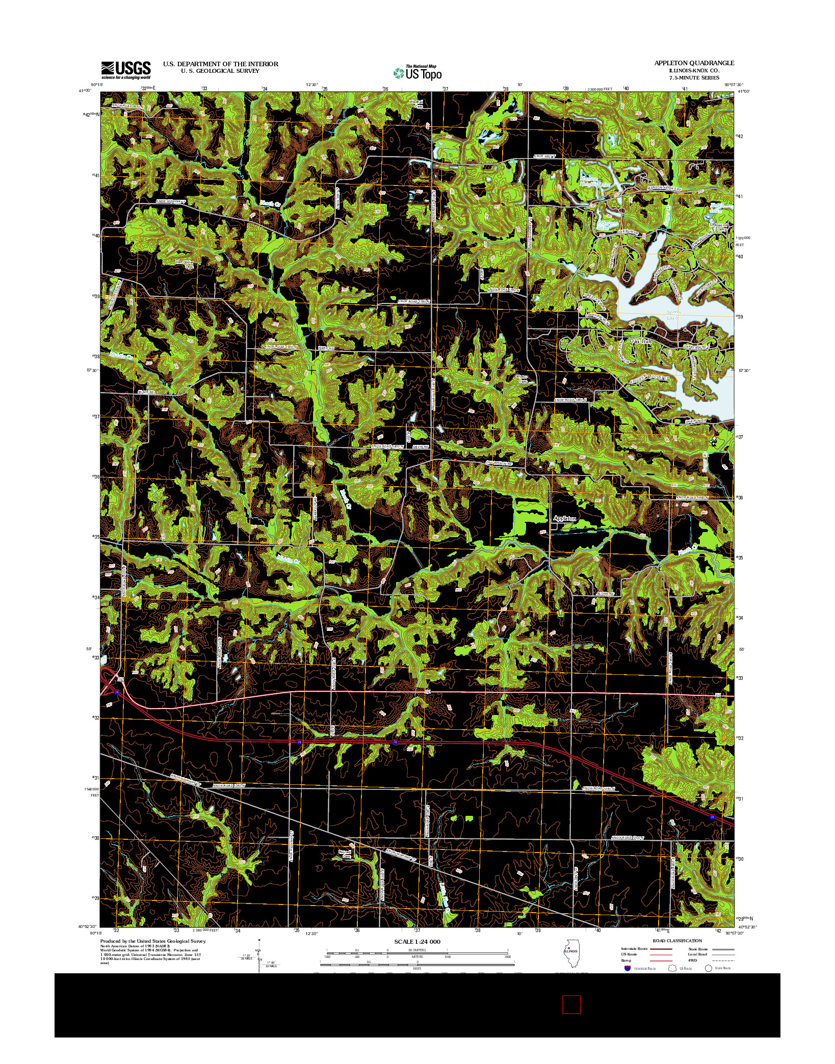 USGS US TOPO 7.5-MINUTE MAP FOR APPLETON, IL 2012