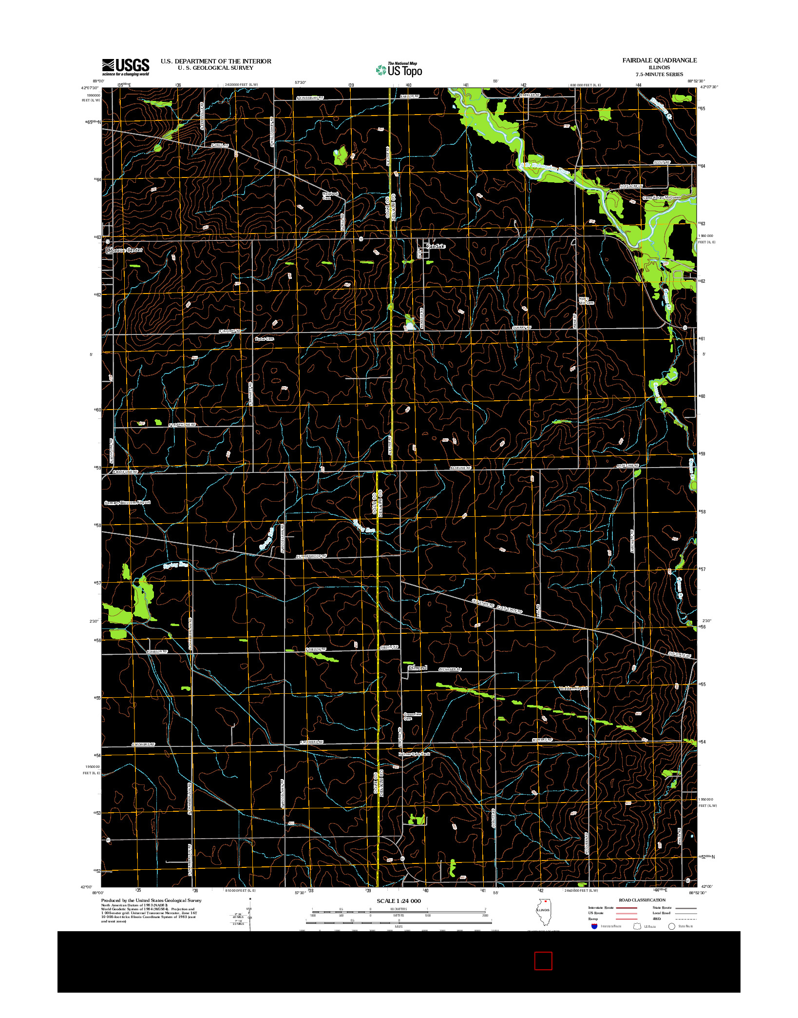 USGS US TOPO 7.5-MINUTE MAP FOR FAIRDALE, IL 2012