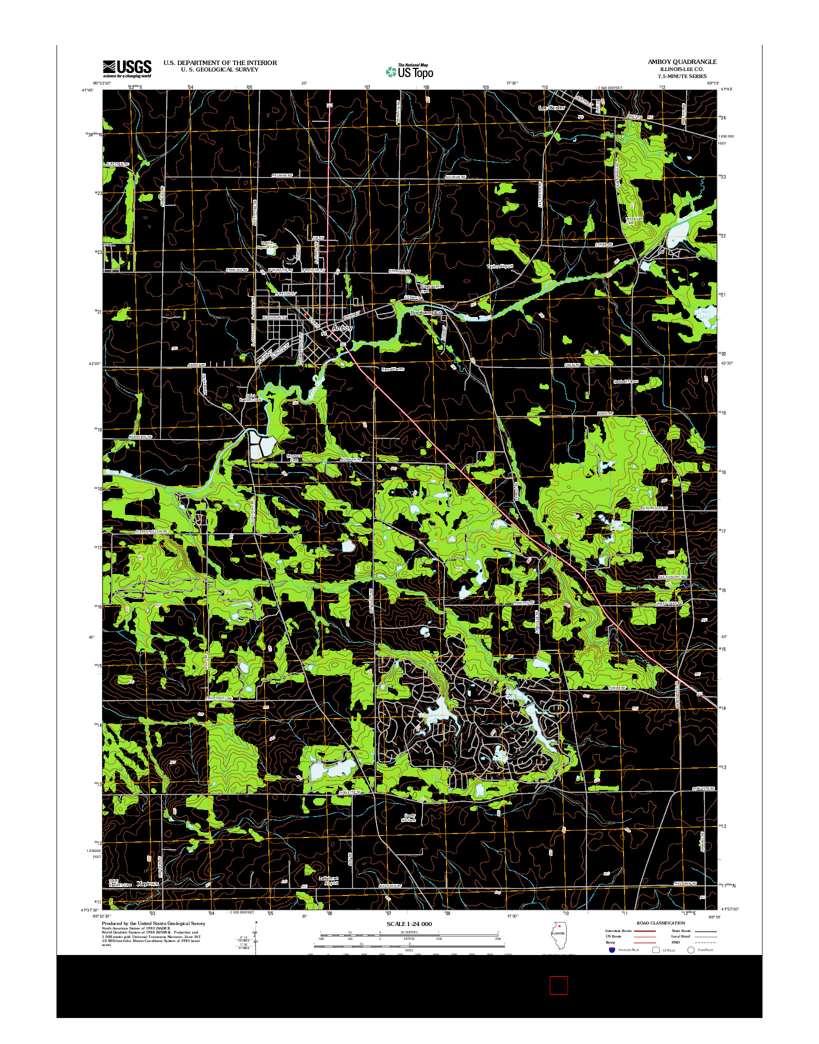 USGS US TOPO 7.5-MINUTE MAP FOR AMBOY, IL 2012