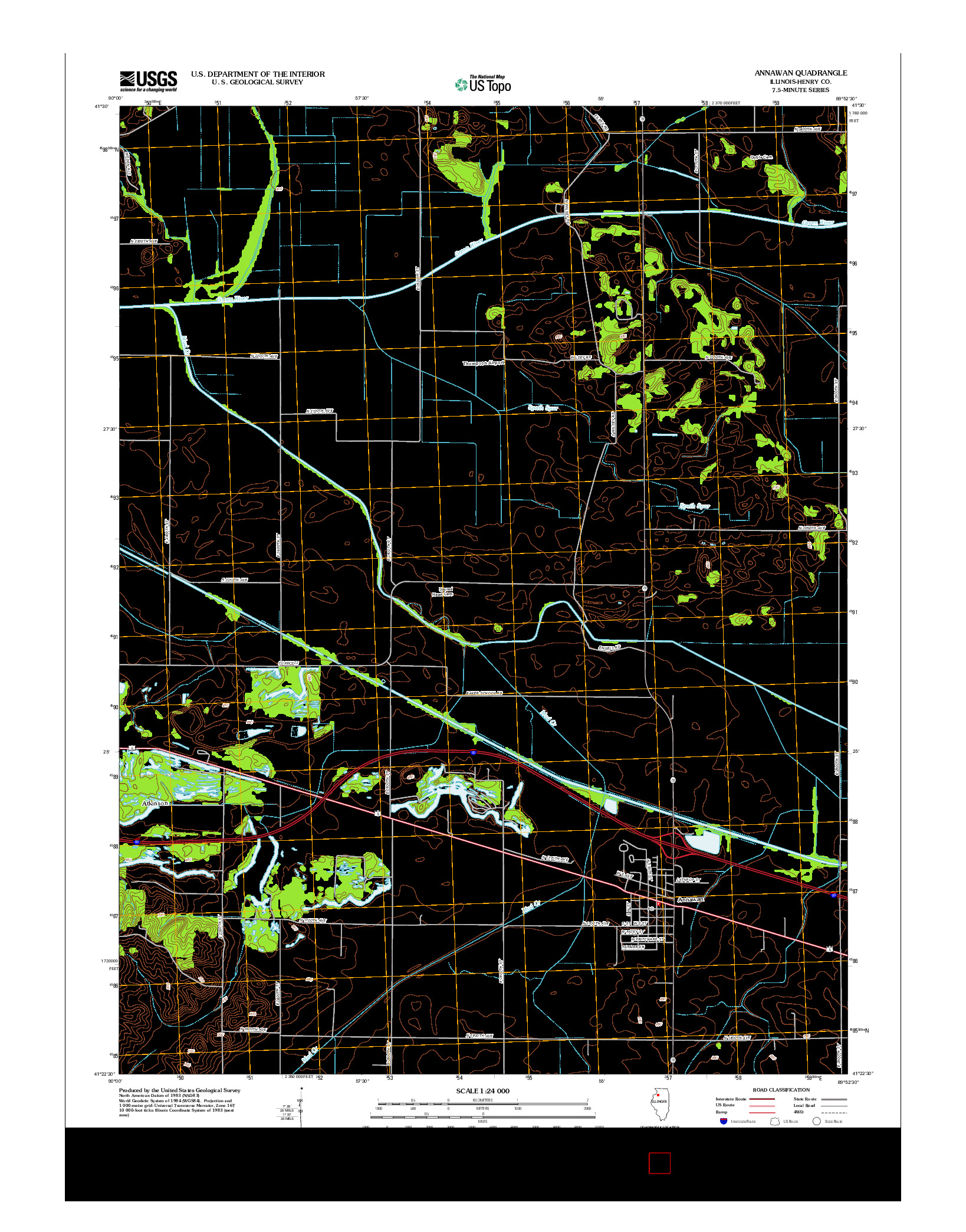 USGS US TOPO 7.5-MINUTE MAP FOR ANNAWAN, IL 2012