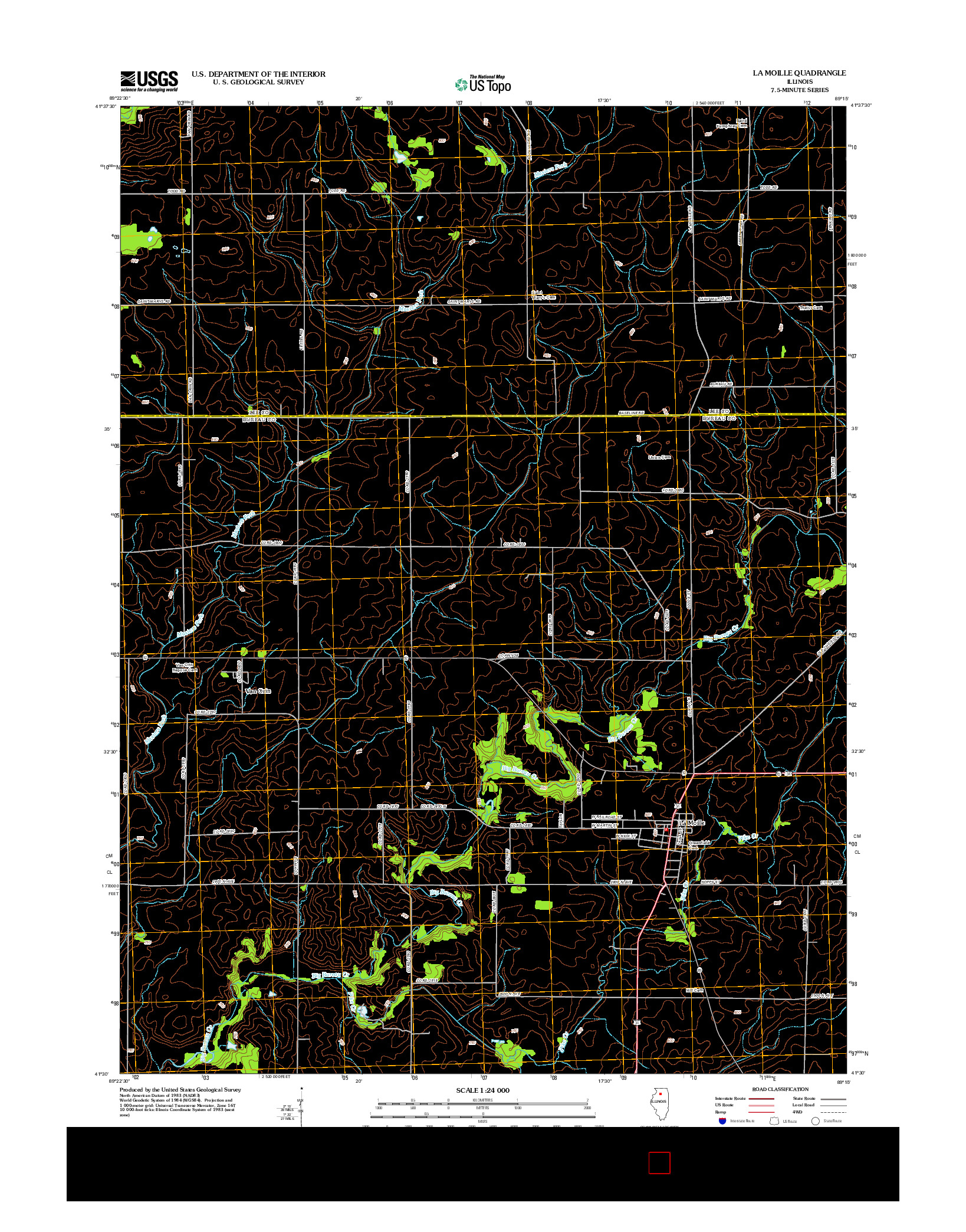 USGS US TOPO 7.5-MINUTE MAP FOR LA MOILLE, IL 2012