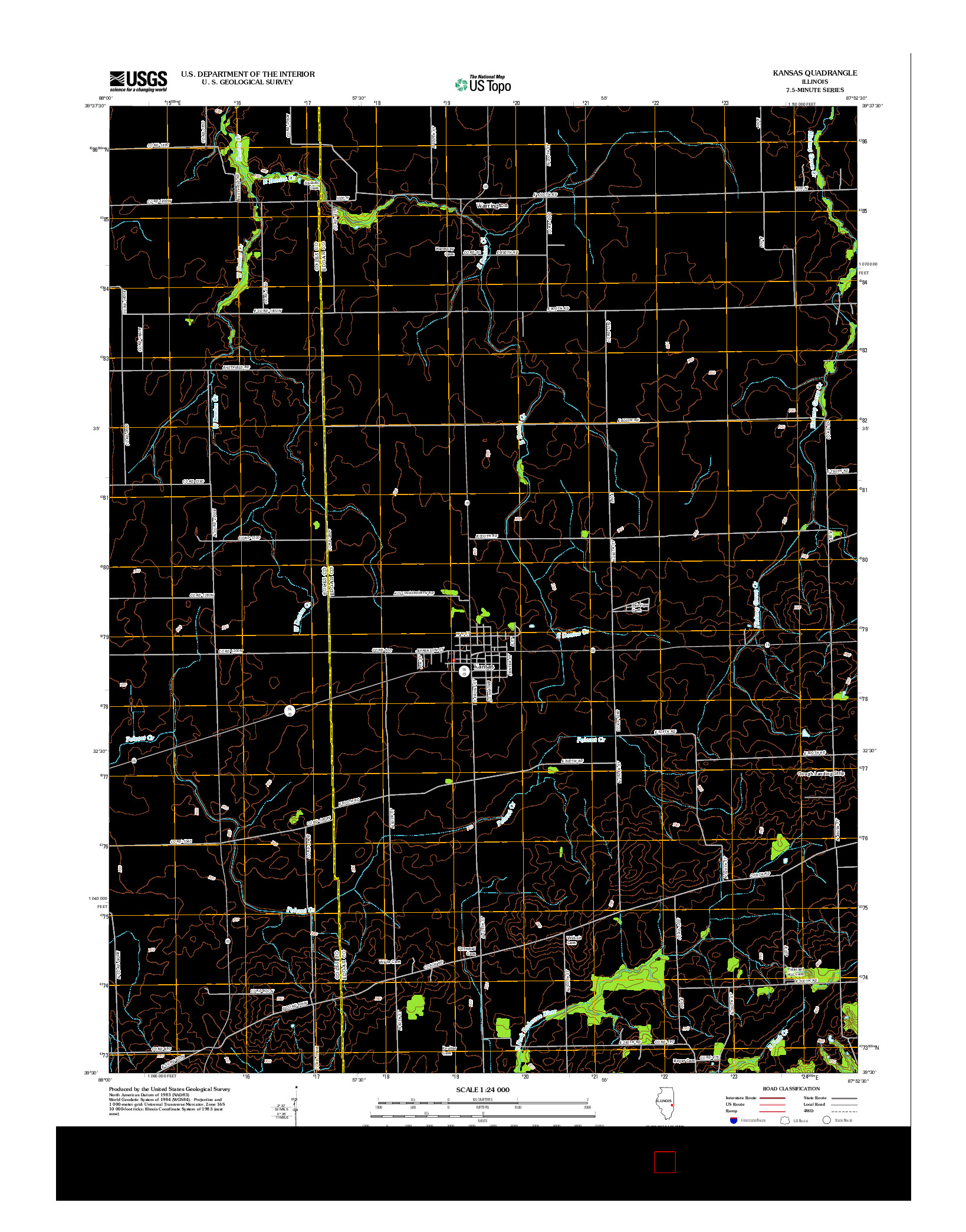 USGS US TOPO 7.5-MINUTE MAP FOR KANSAS, IL 2012